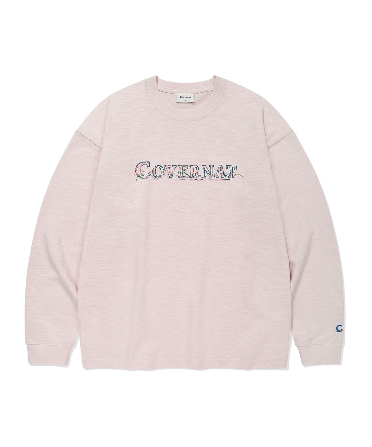 커버낫(COVERNAT) 슬럽 스케치 로고 그래픽 롱슬리브 Light Purple