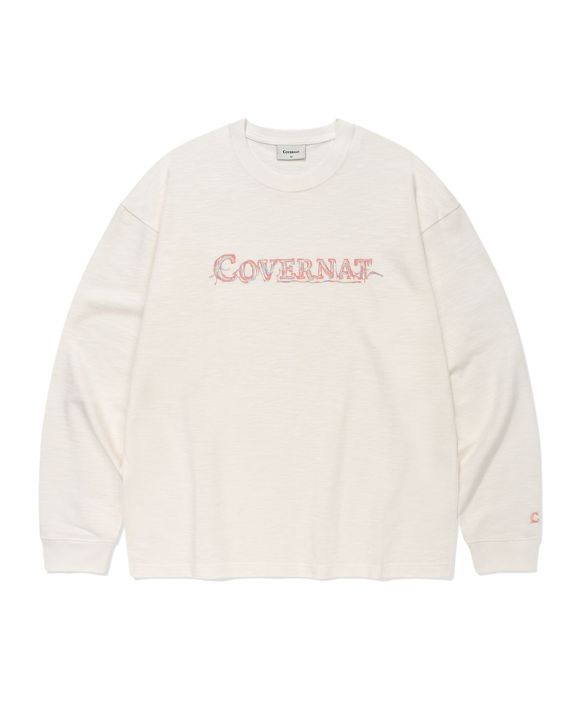 커버낫(COVERNAT) 슬럽 스케치 로고 그래픽 롱슬리브 White