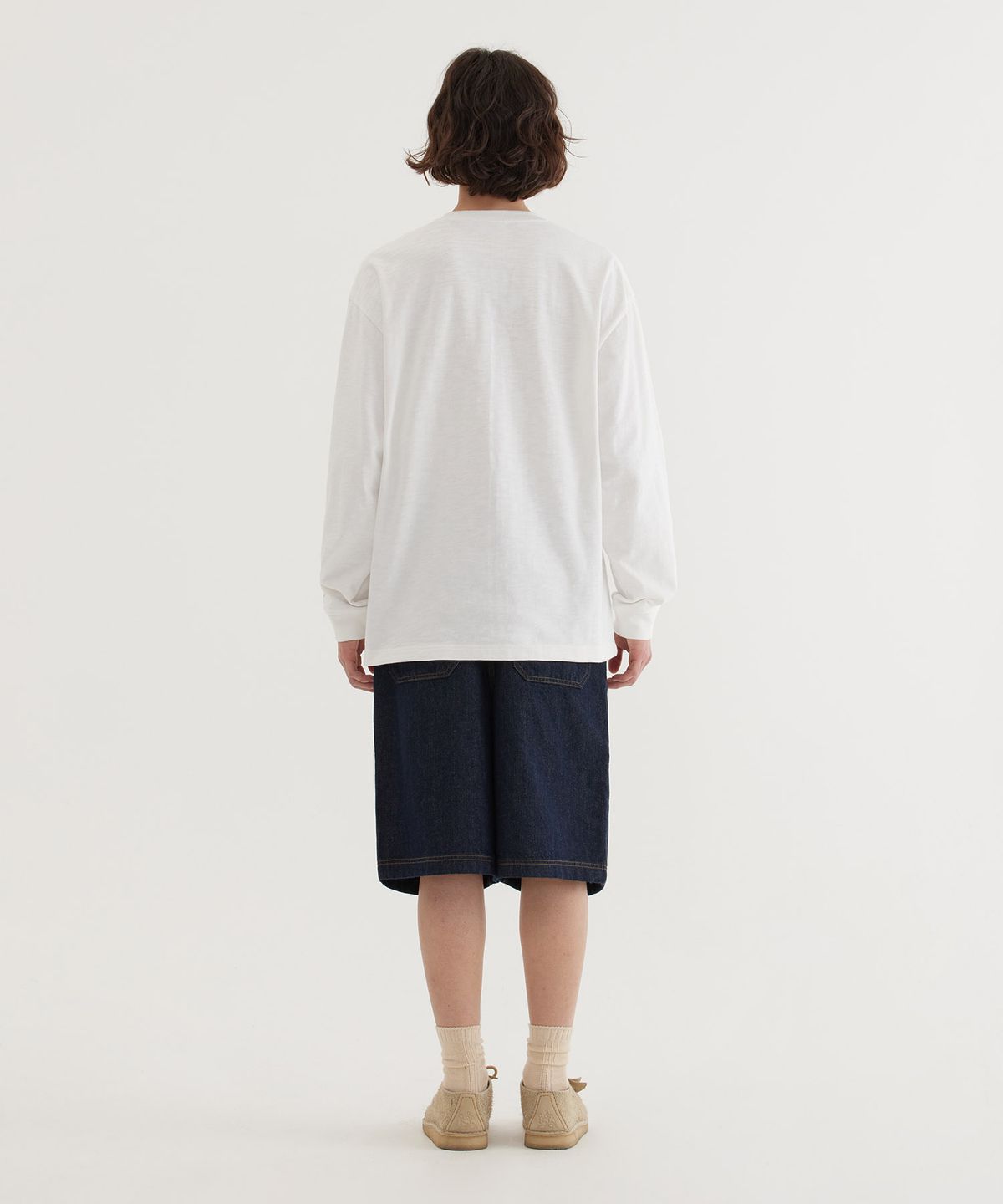 커버낫(COVERNAT) 슬럽 스케치 로고 그래픽 롱슬리브 White