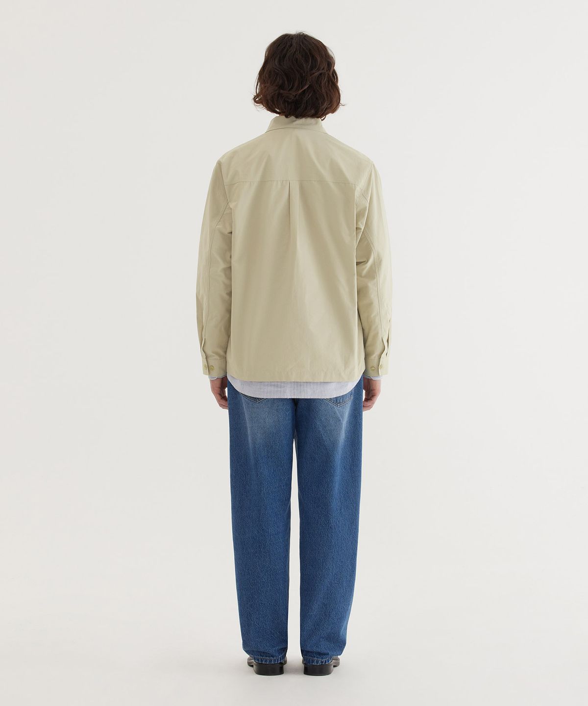 커버낫(COVERNAT) 립스탑 워크 셔츠 Beige