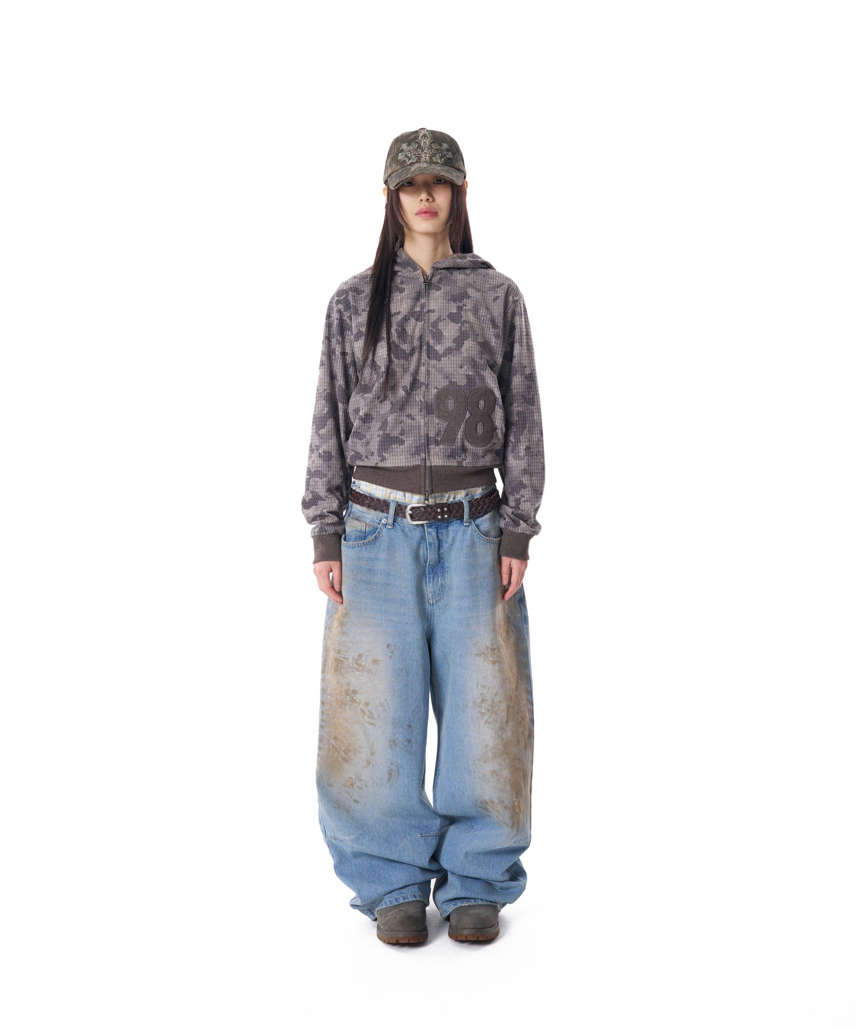 【AAKAM】Dirty Washed Denim Pants Blue MUSINSA | AAKAM Dirty Washed Denim Pants (Blue)
