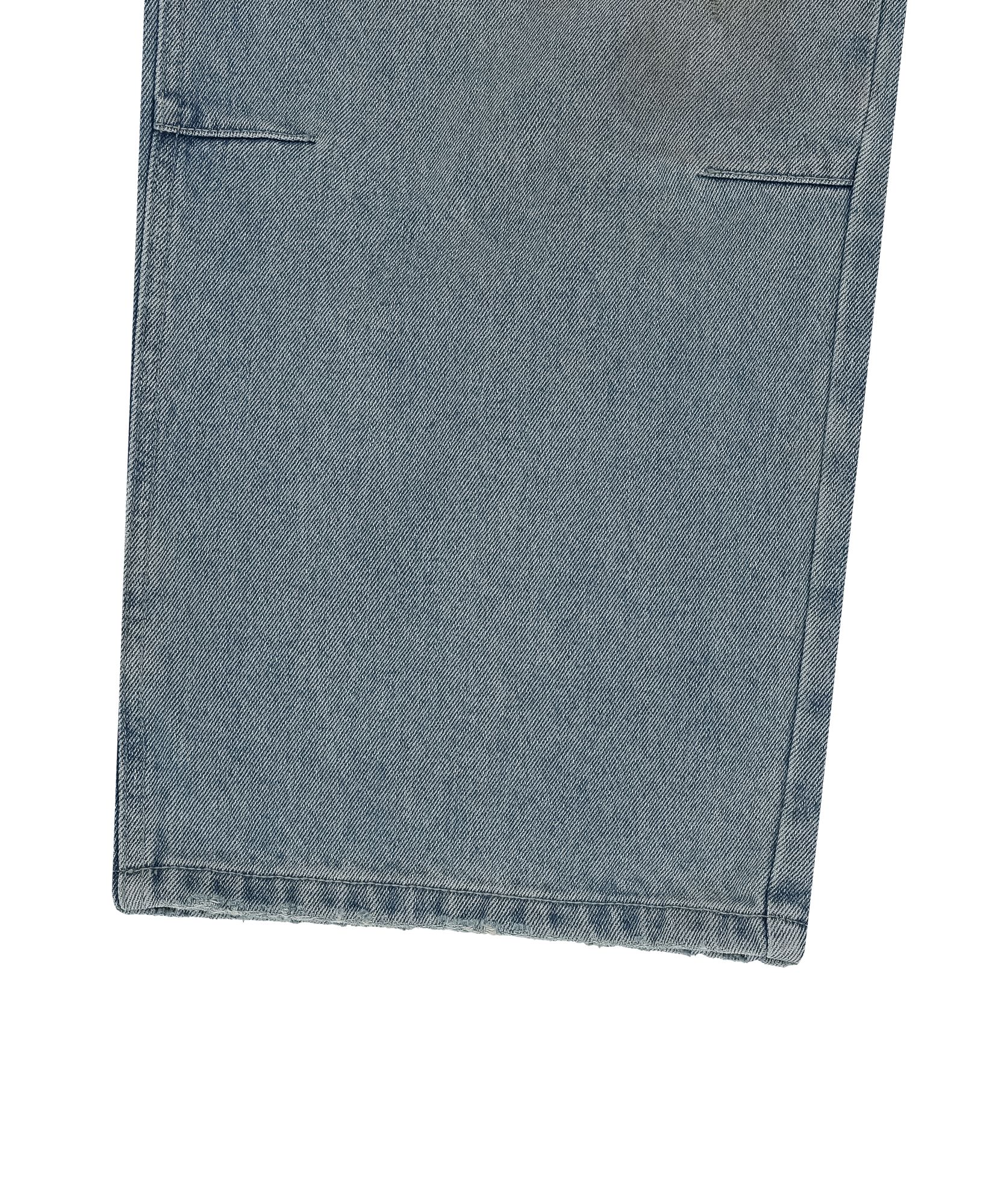 MUSINSA | AAKAM Dirty Washed Denim Pants (Blue)