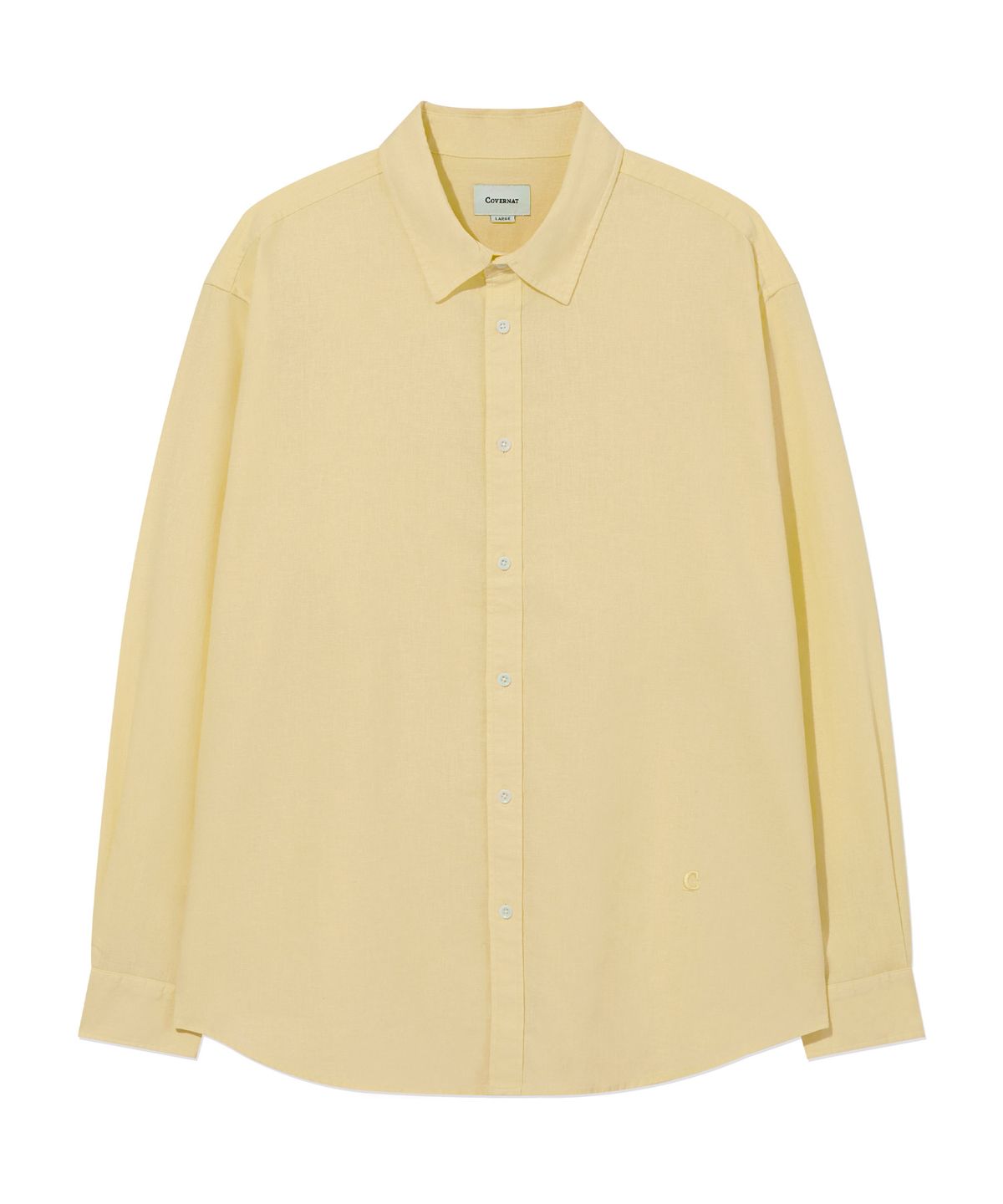 커버낫(COVERNAT) 루즈핏 린넨 셔츠 Yellow