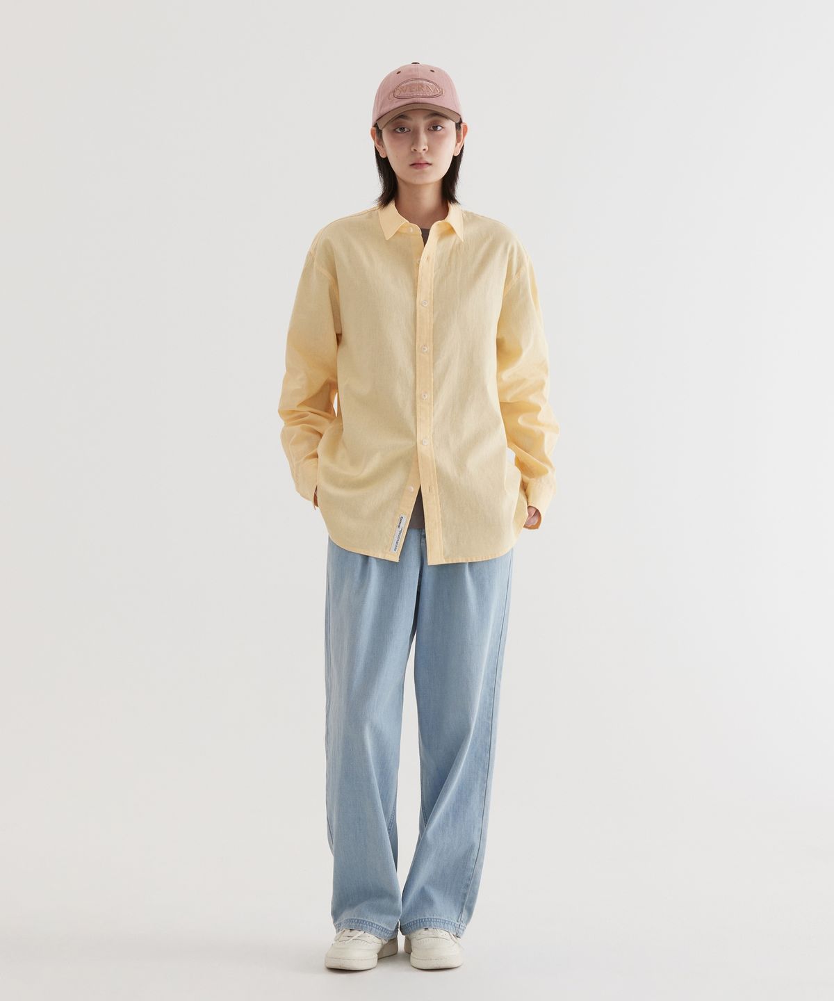 커버낫(COVERNAT) 루즈핏 린넨 셔츠 Yellow