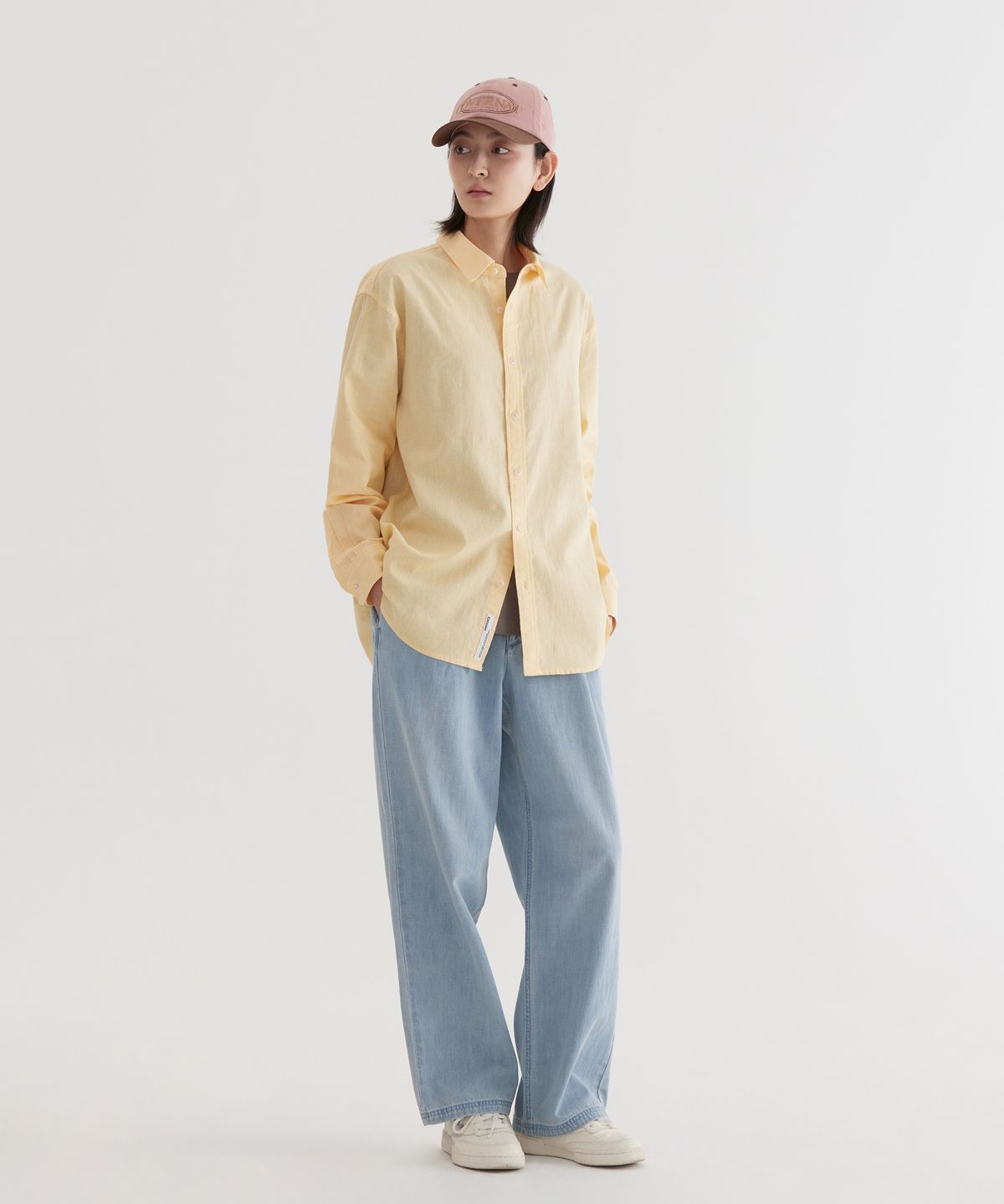 커버낫(COVERNAT) 루즈핏 린넨 셔츠 Yellow