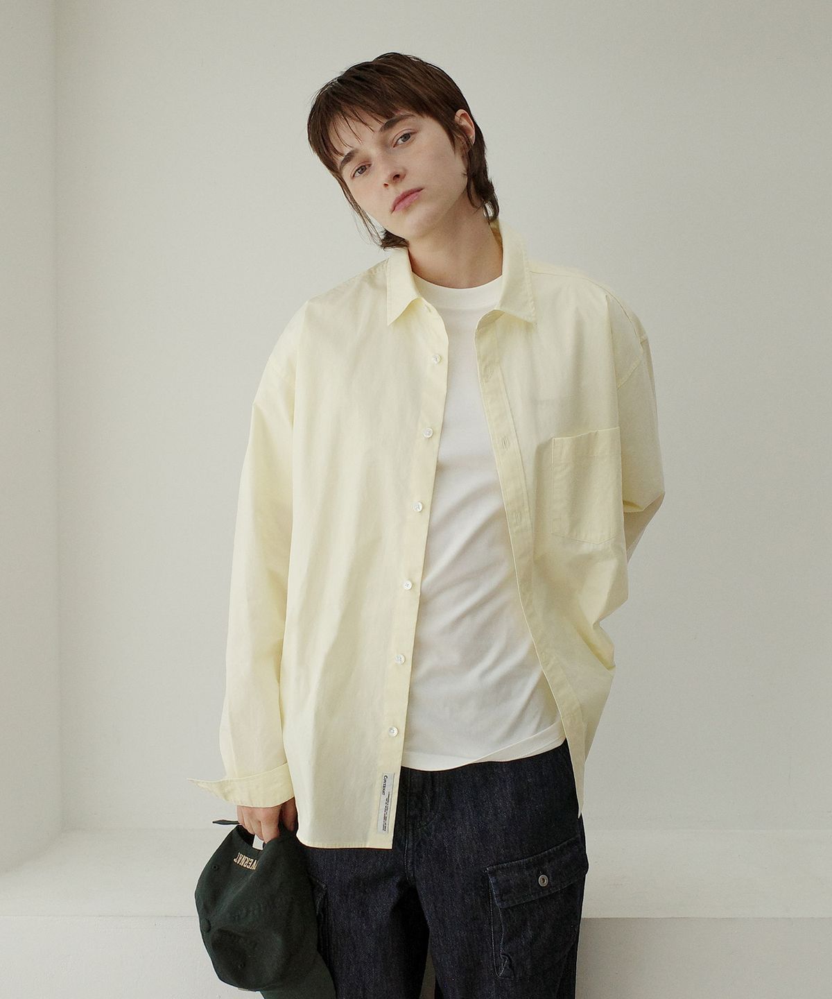 커버낫(COVERNAT) 루즈핏 포플린 셔츠 Lemon