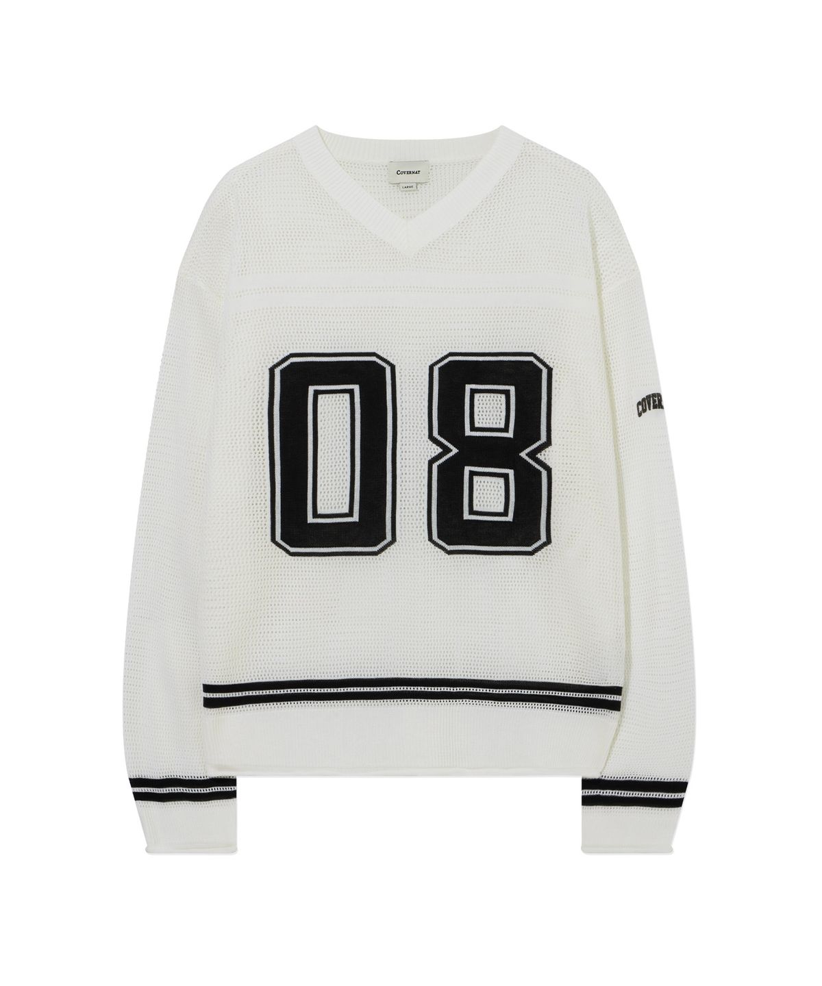 커버낫(COVERNAT) 럭비 메쉬 니트 White