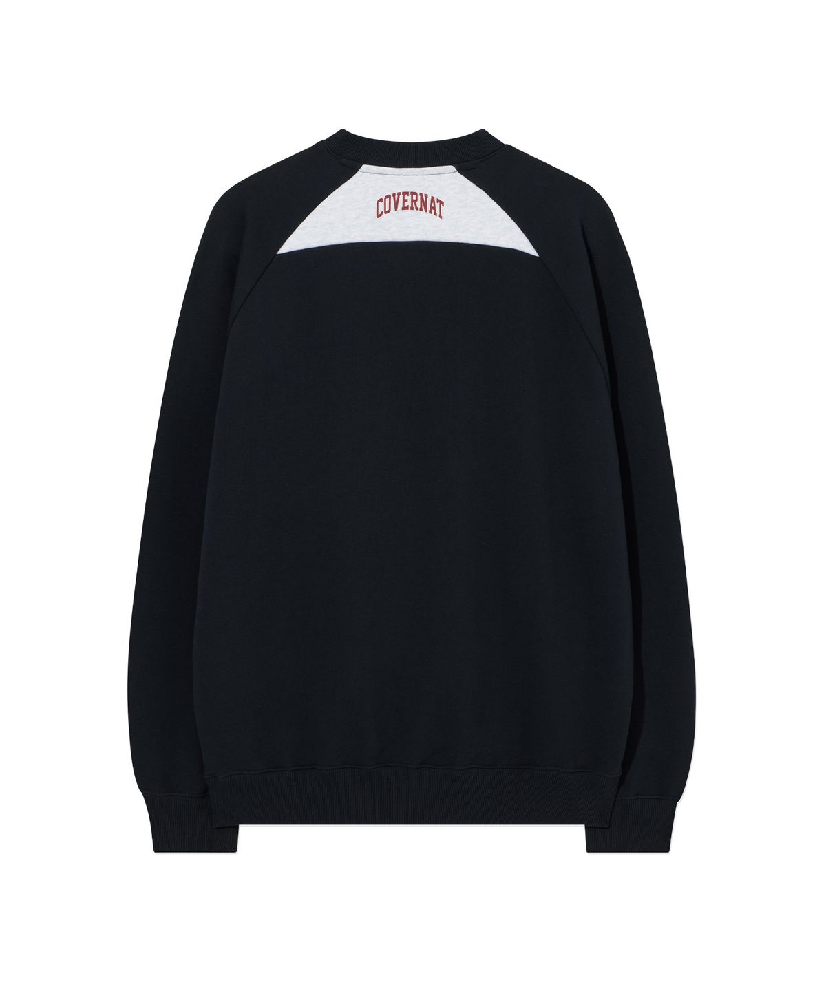 커버낫(COVERNAT) 블록코어 그래픽 맨투맨 Dark Navy