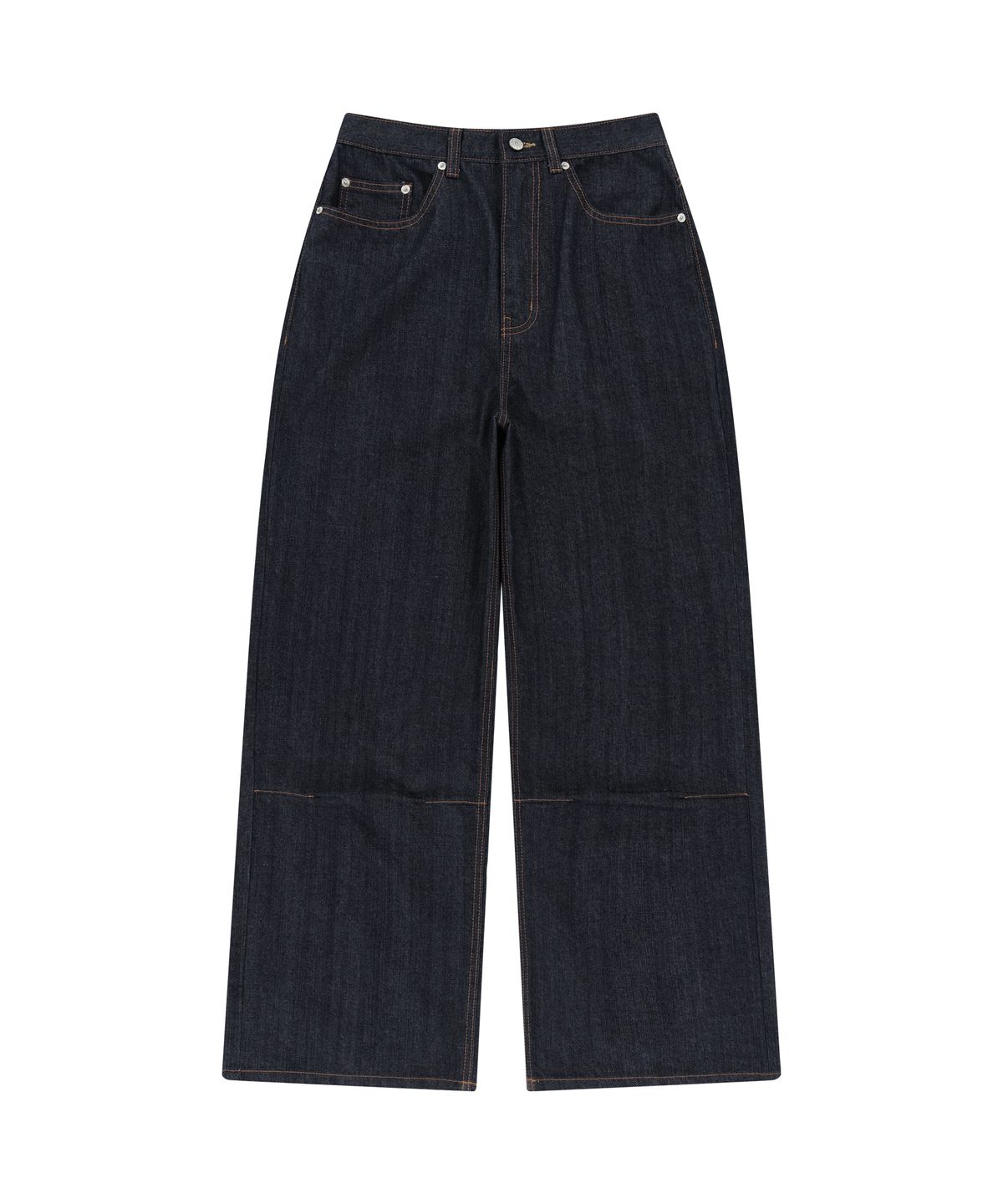 아캄(AAKAM) Snake Printed Denim Pants (Dark Blue)