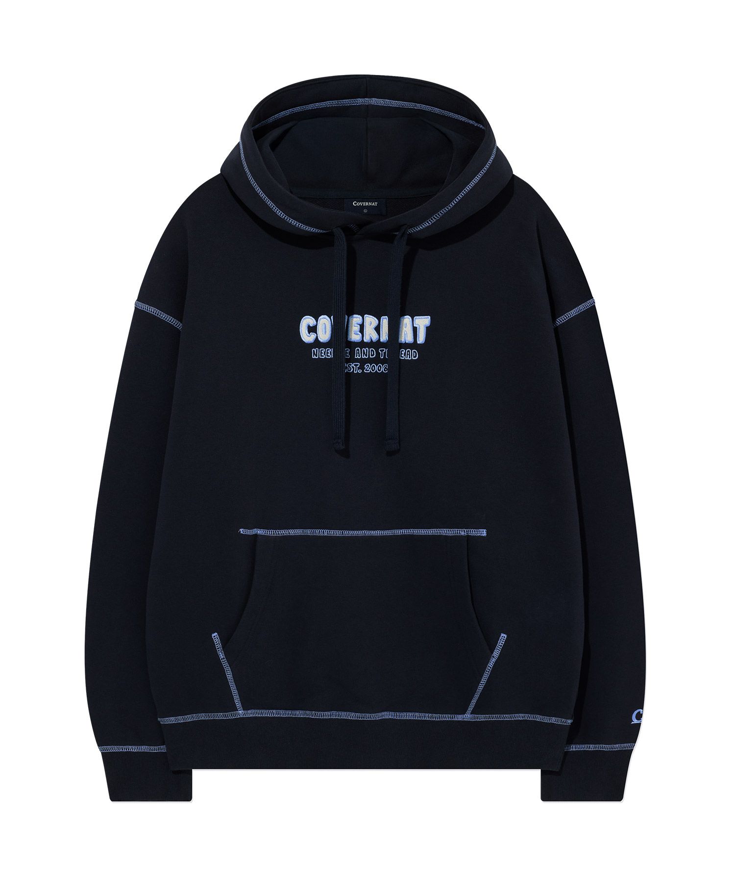 パーカー・フーディ COVERNAT Neon Logo Hoodie Dark Navy MUSINSA | COVERNAT Neon Logo Hoodie Dark Navy