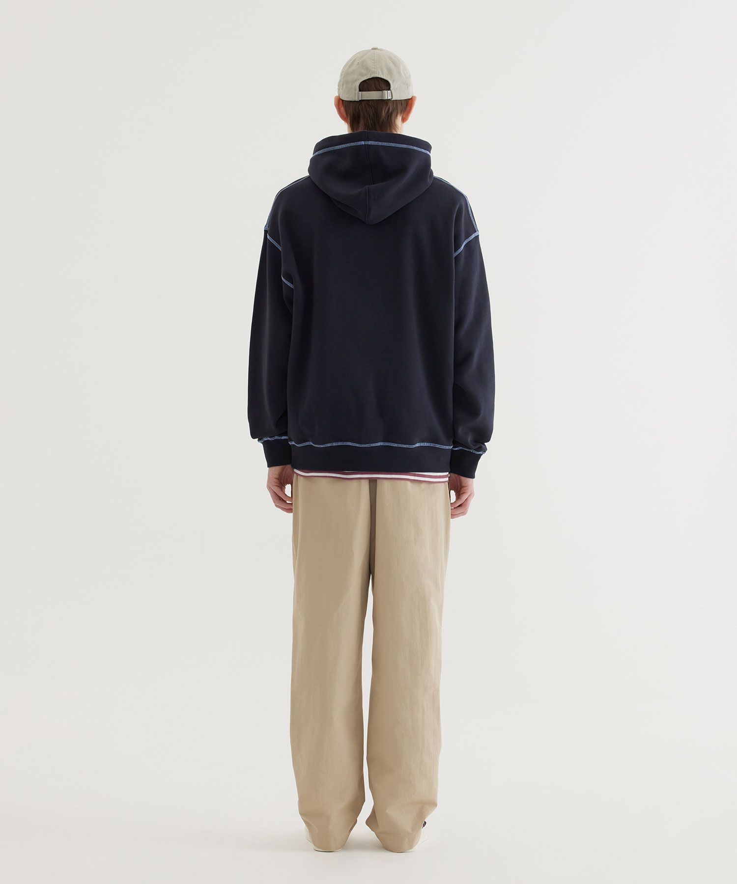 MUSINSA | COVERNAT Neon Logo Hoodie Dark Navy