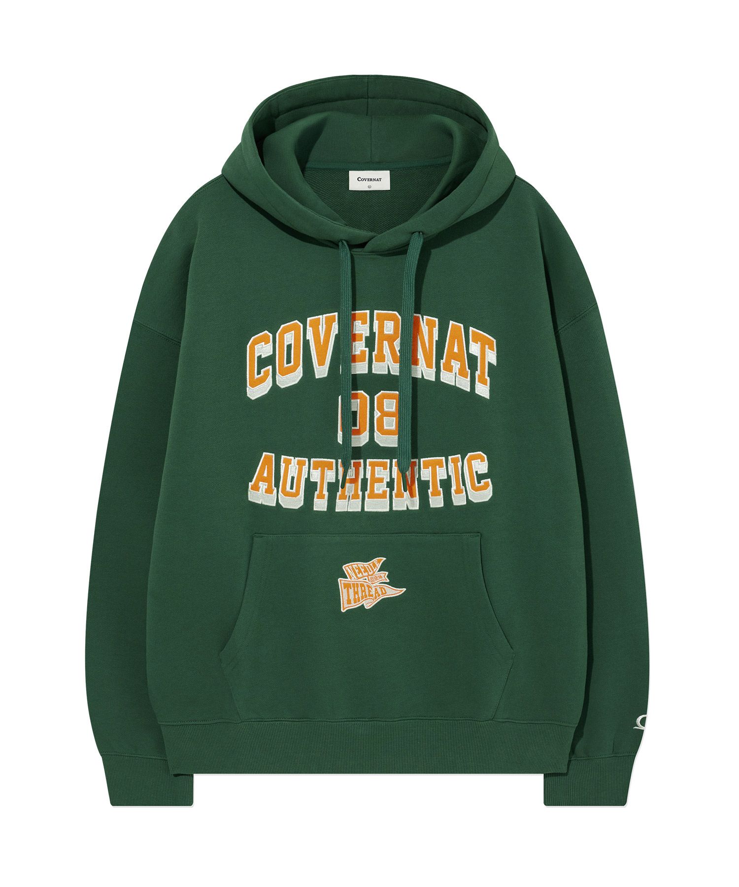 パーカー・フーディ COVERNAT Flag Arch Logo Overfit Hoodie Green MUSINSA | COVERNAT Flag Arch Logo Overfit Hoodie Green