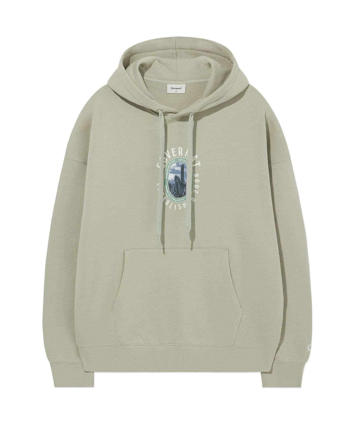 커버낫(COVERNAT) 칵투스 그래픽 후디 Light Khaki