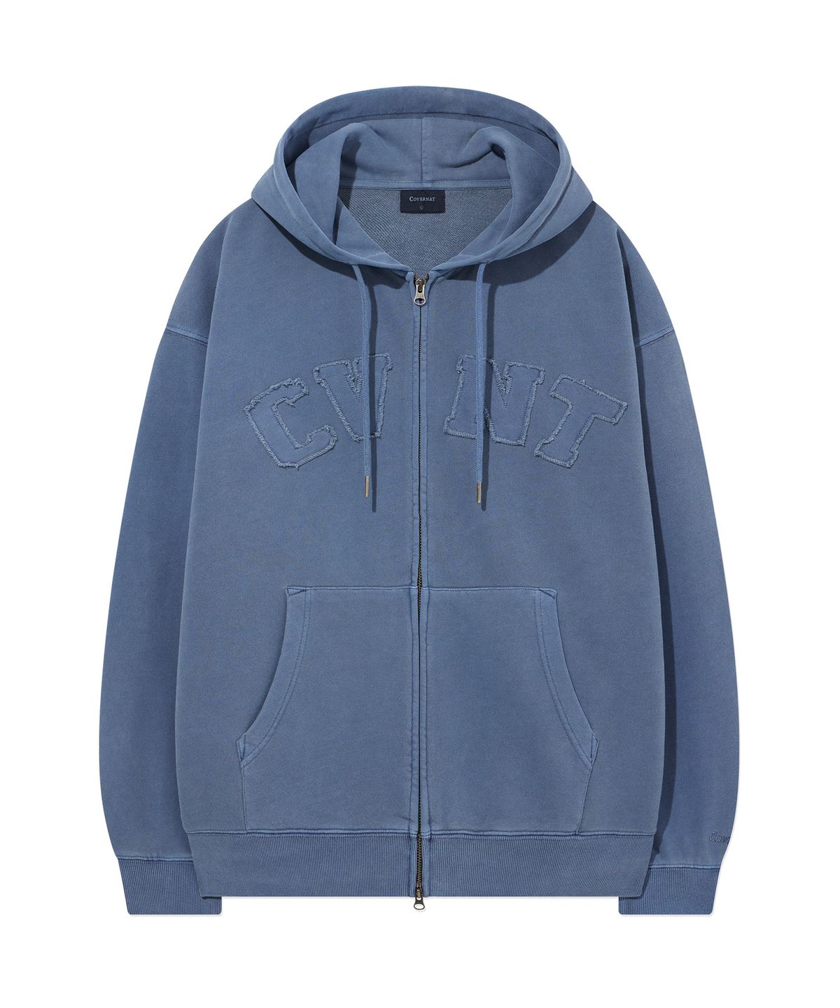 커버낫(COVERNAT) CVNT 피그먼트 후드집업 Navy