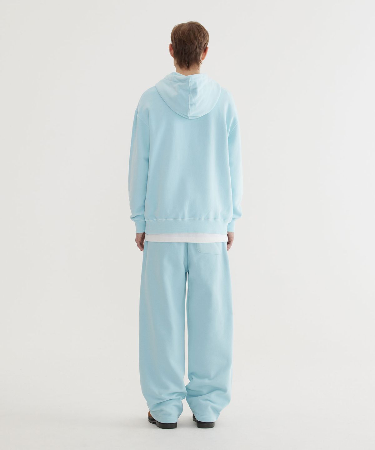 커버낫(COVERNAT) 어센틱 로고 다잉 후디 Sky Blue