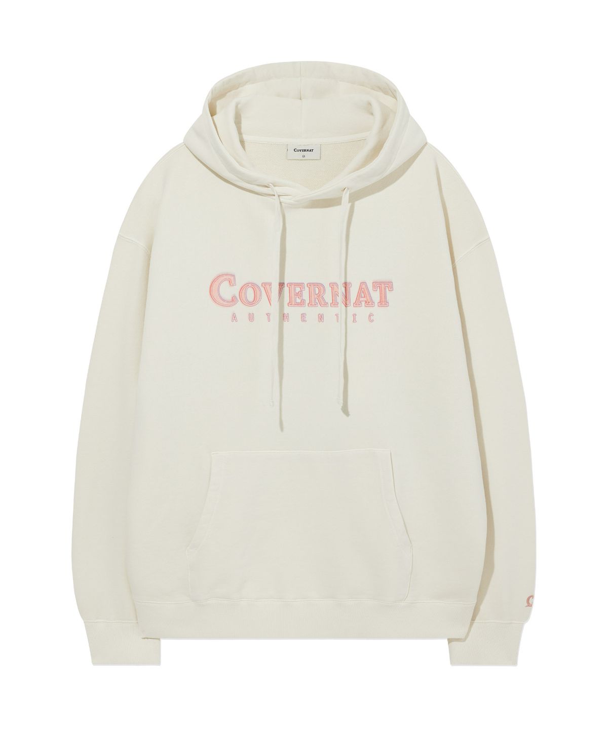 커버낫(COVERNAT) 어센틱 로고 다잉 후디 Ivory