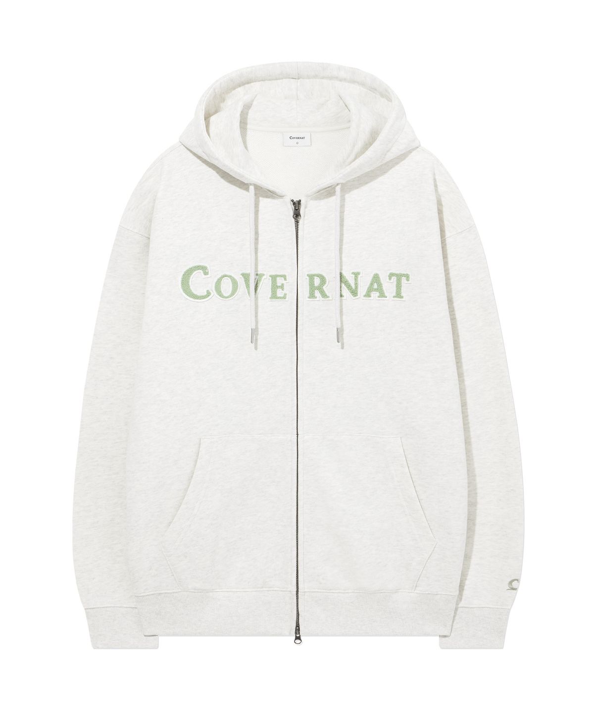 커버낫(COVERNAT) 어센틱 로고 후드집업 Oatmeal
