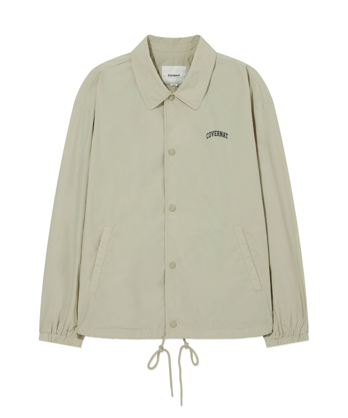 커버낫(COVERNAT) 아치 로고 코치 자켓 Light Khaki