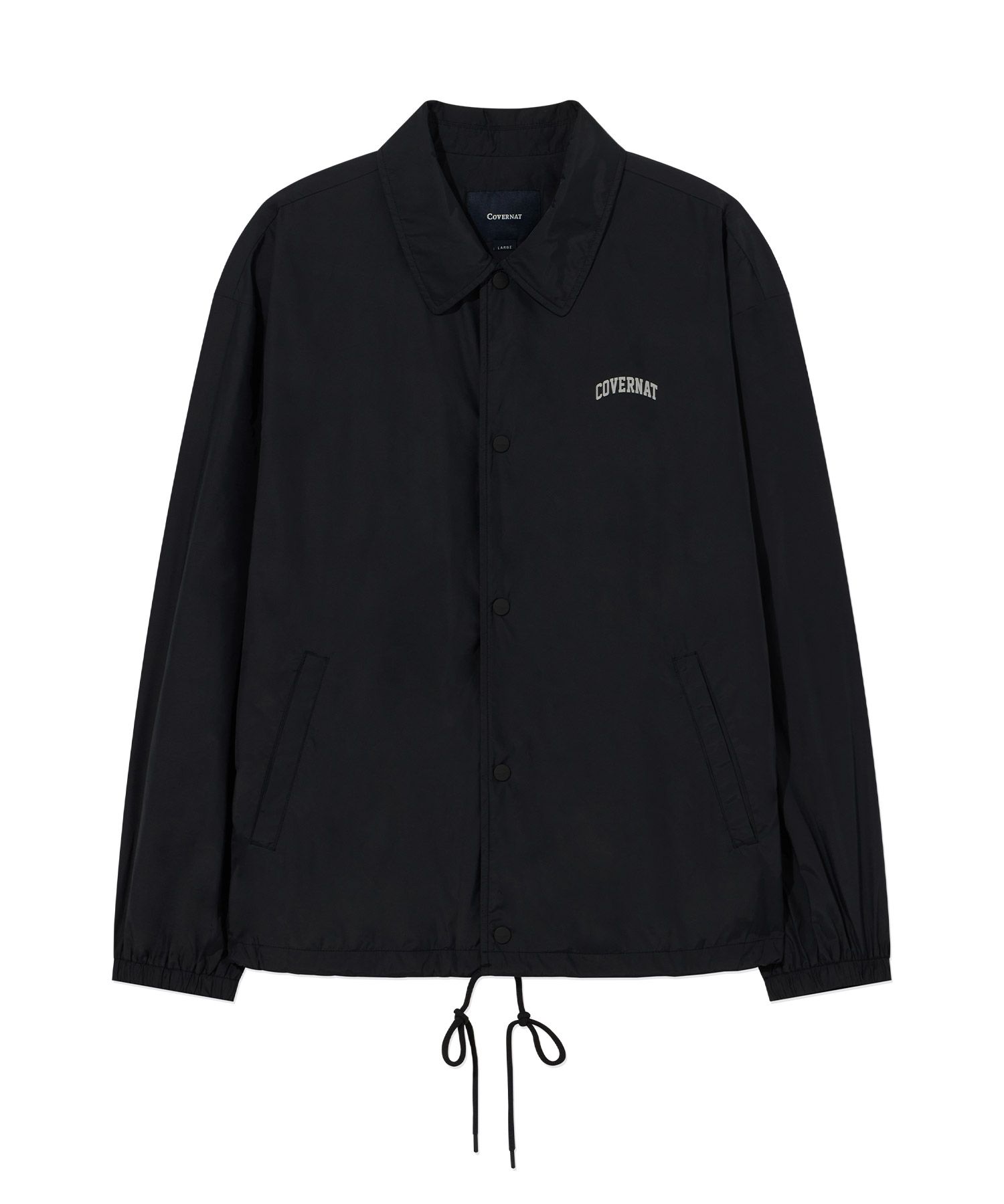 MUSINSA | COVERNAT Arch Logo Coach Jacket Black