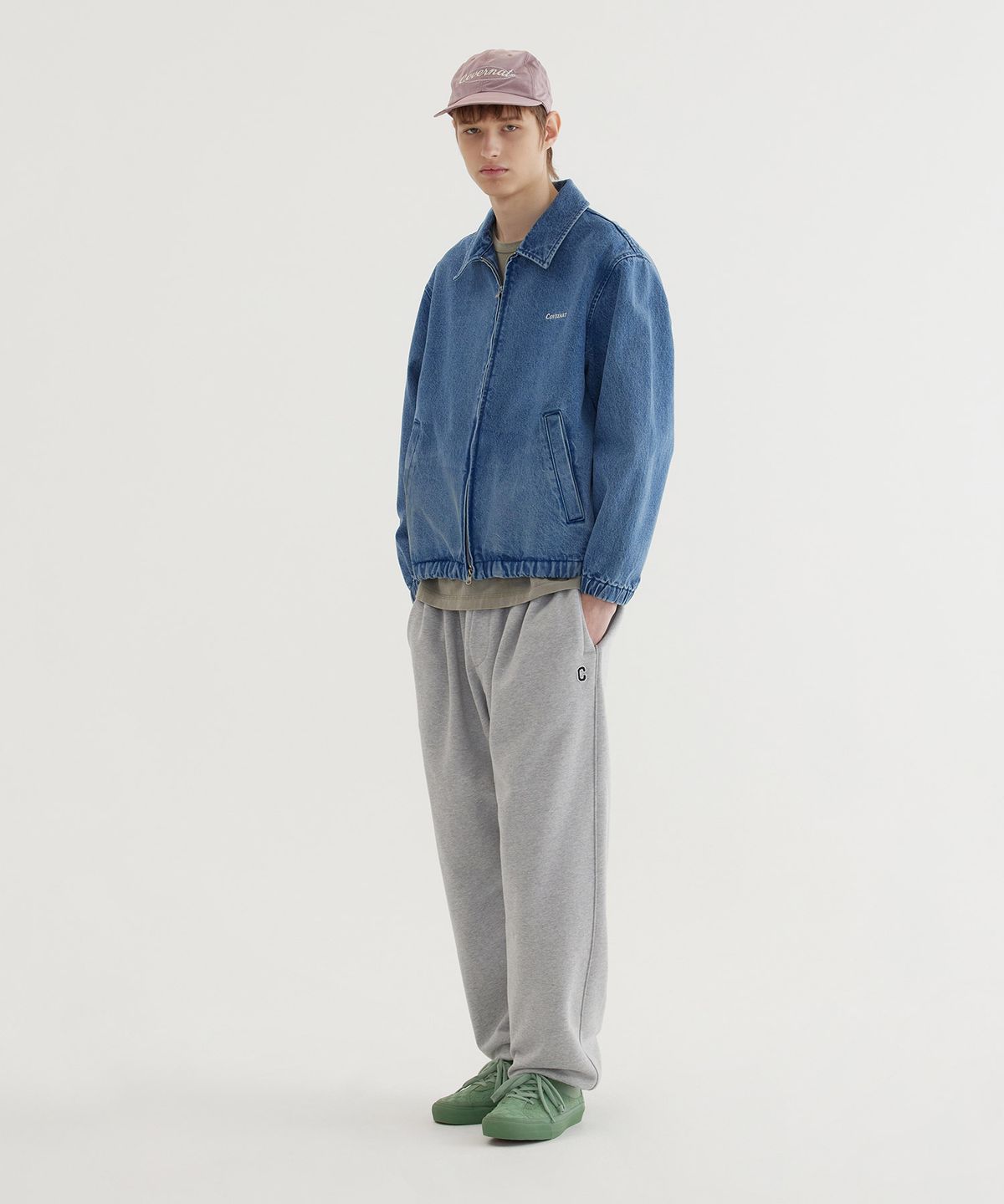 커버낫(COVERNAT) 데님 집업 자켓 Blue