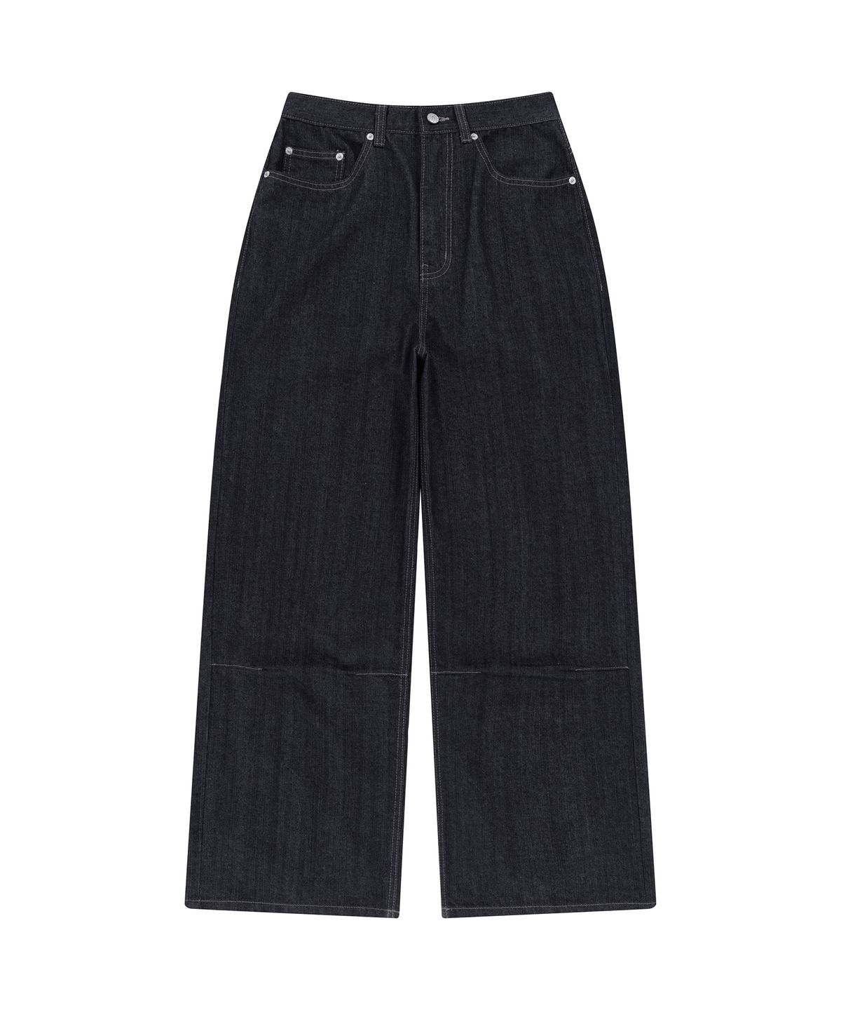 아캄(AAKAM) Snake Printed Denim Pants (Black)