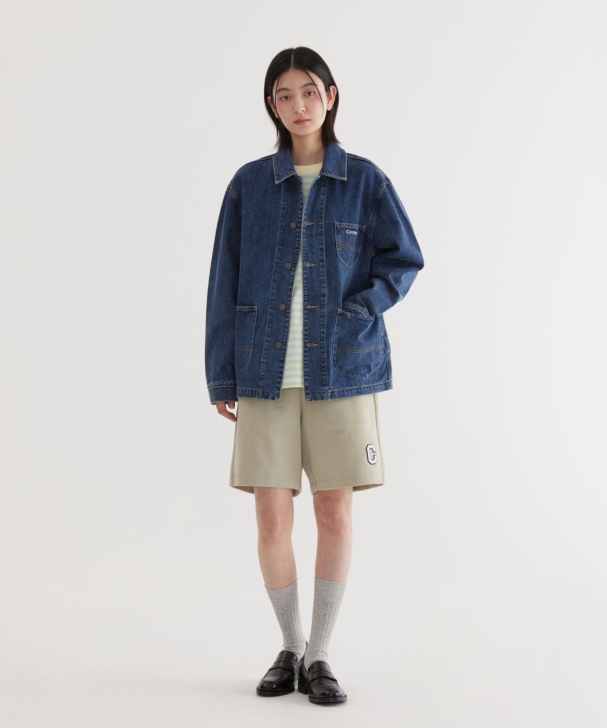 커버낫(COVERNAT) 데님 초어 자켓 Indigo