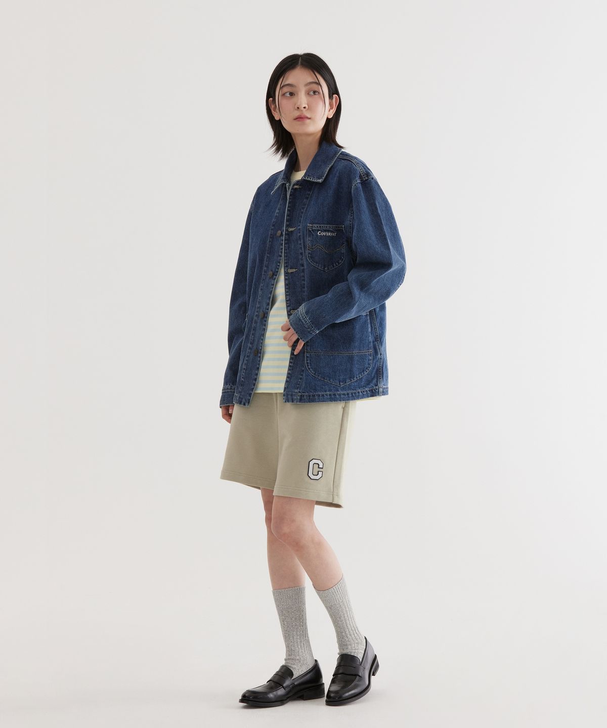커버낫(COVERNAT) 데님 초어 자켓 Indigo