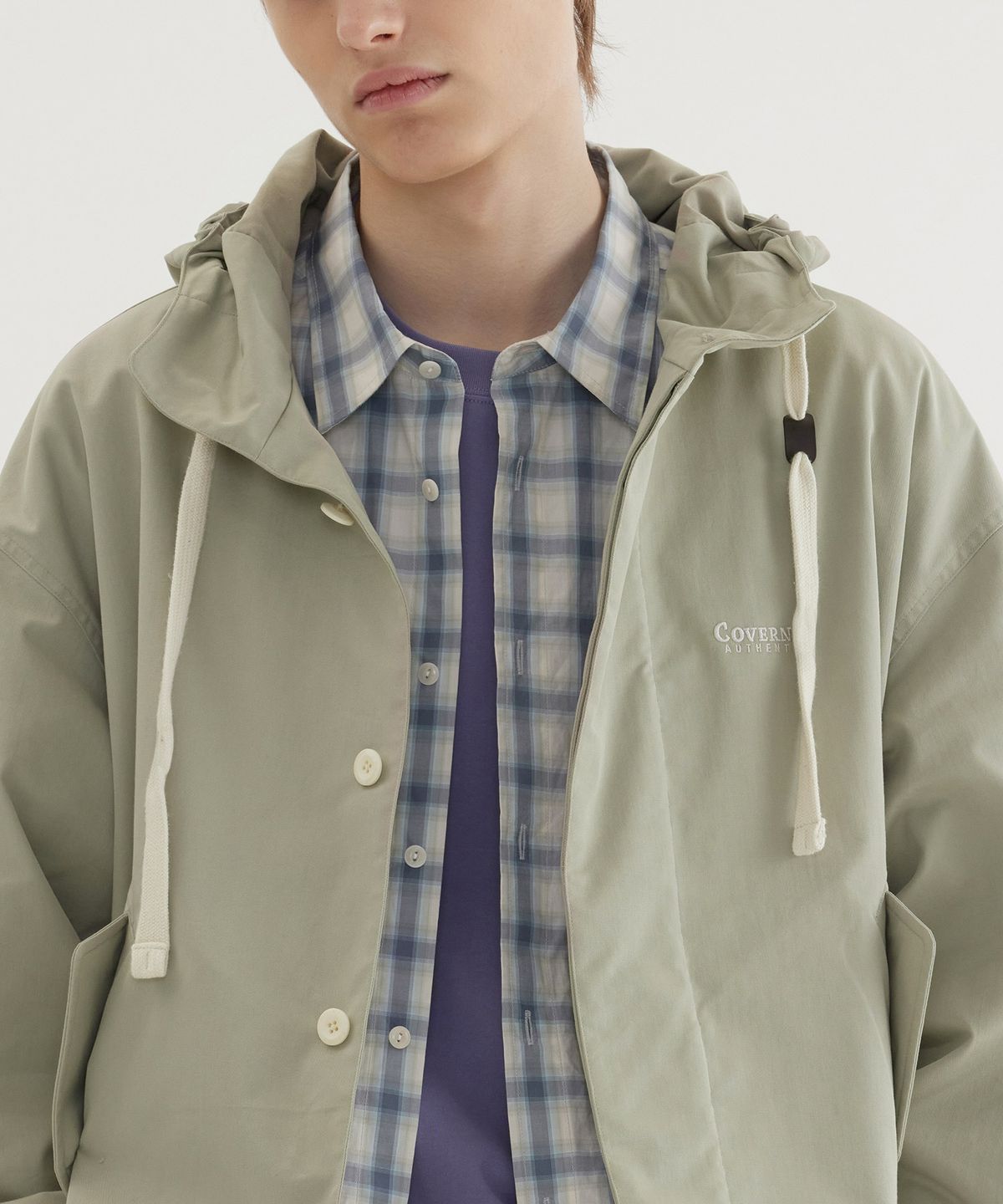 커버낫(COVERNAT) 필드 후드 자켓 Light Khaki