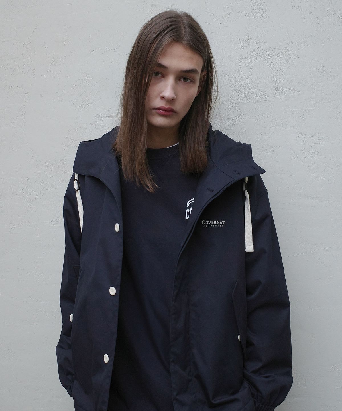 커버낫(COVERNAT) 필드 후드 자켓 Dark Navy