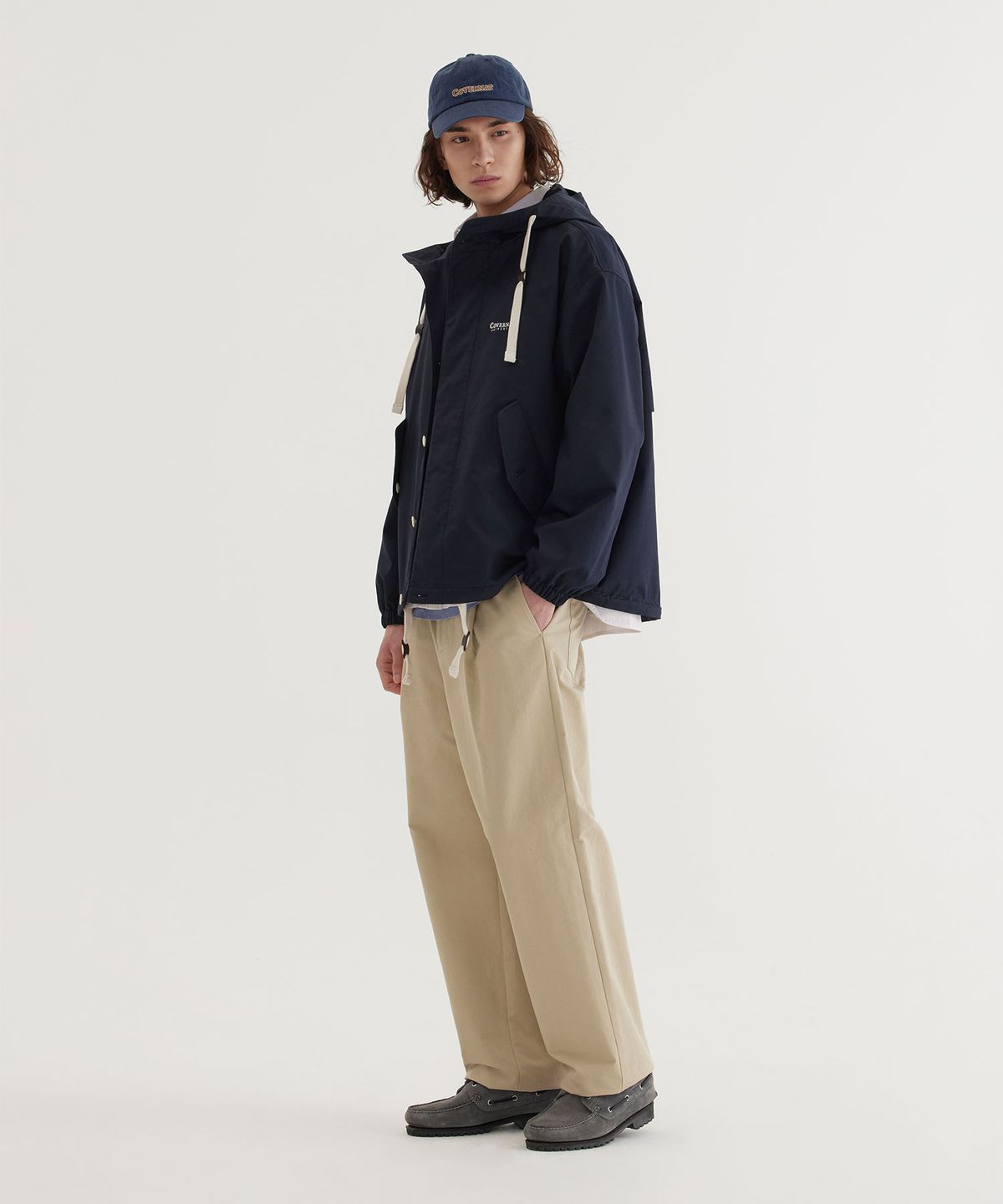 커버낫(COVERNAT) 필드 후드 자켓 Dark Navy