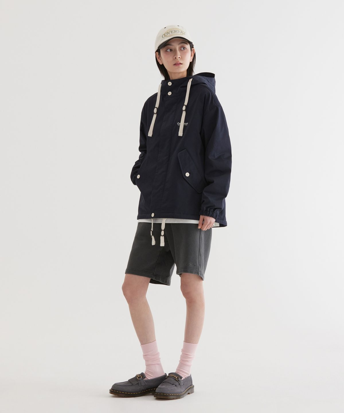 커버낫(COVERNAT) 필드 후드 자켓 Dark Navy
