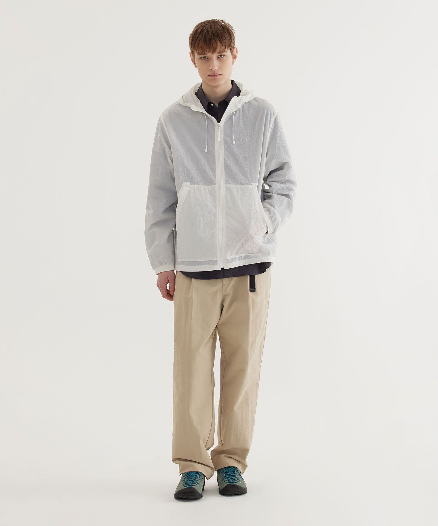 MUSINSA | COVERNAT Packable Lightweight Windbreaker Jacket White
