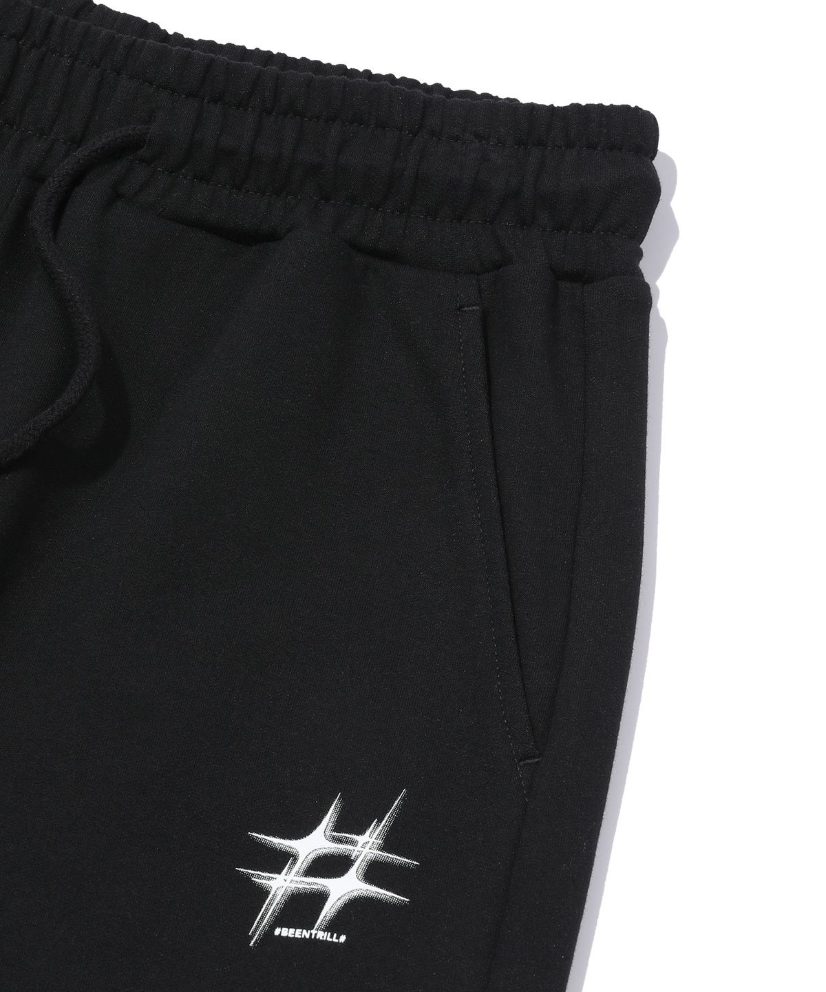 빈트릴 뉴욕(BEENTRILL NEWYORK) 우먼즈 스타 해시태그 트레이닝 팬츠(블랙)
