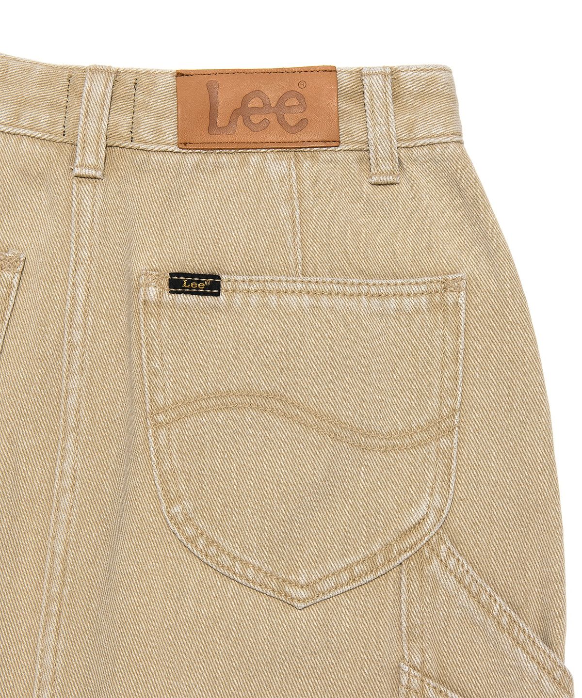 리(LEE) 우먼 데님 페인터 미니 스커트 베이지