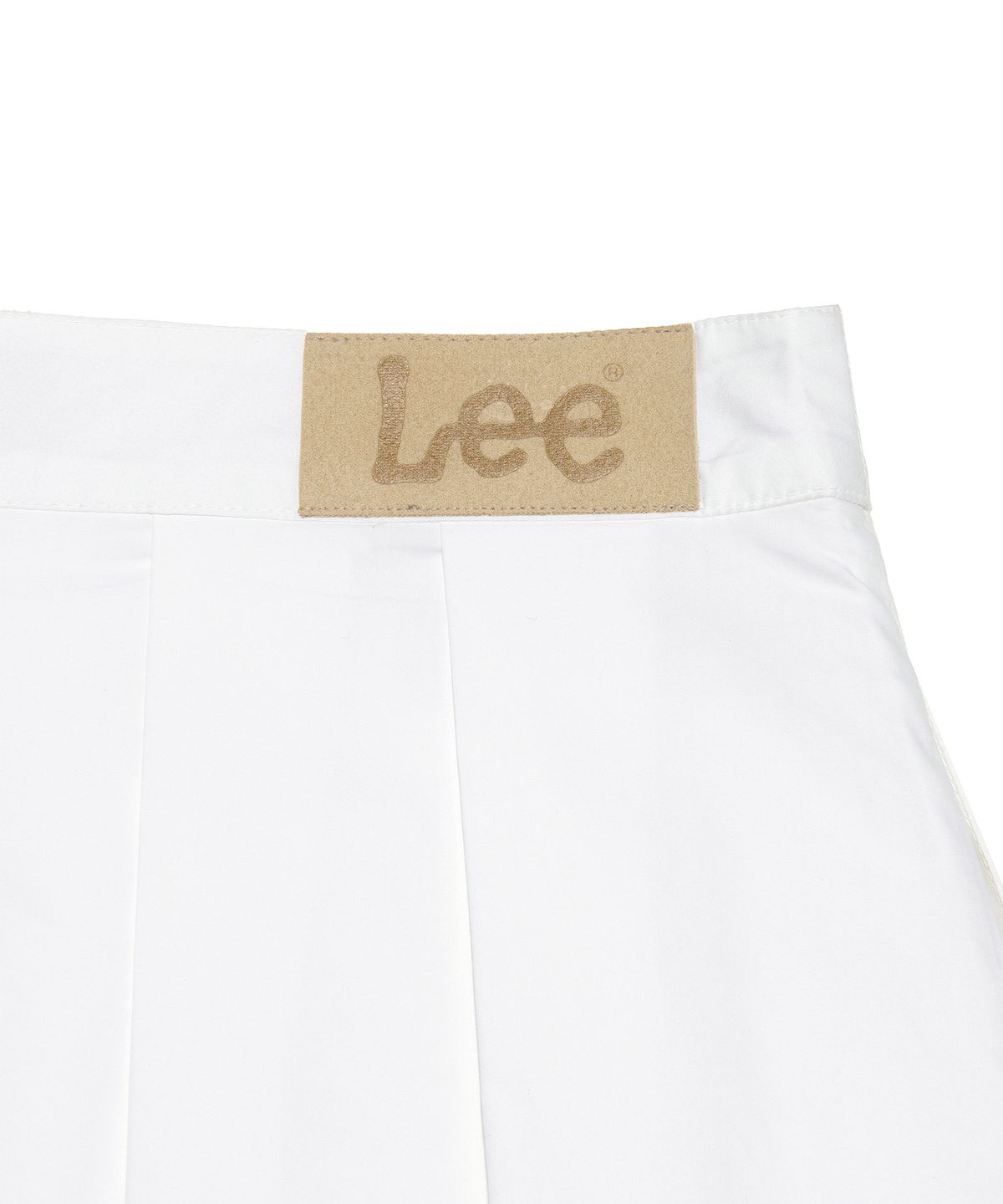 리(LEE) 우먼 코튼 플리츠 롱 스커트 화이트