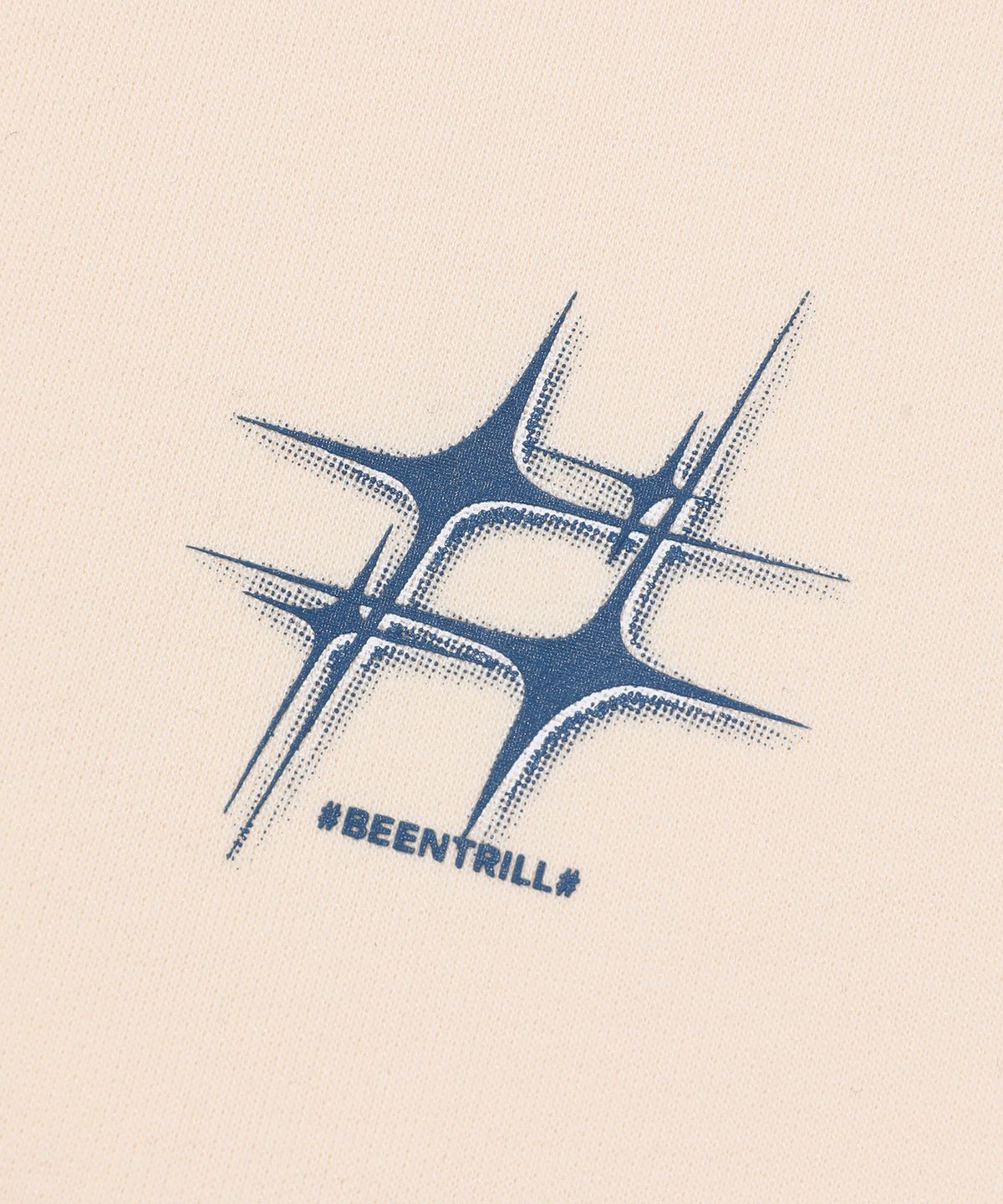 빈트릴 뉴욕(BEENTRILL NEWYORK) 우먼즈 스타 해시태그 크롭 후드 집업(버터)