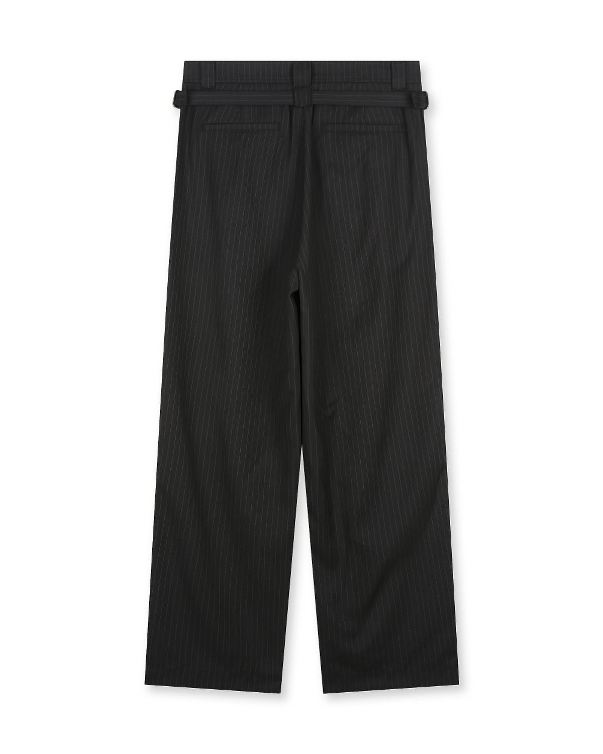 비슬로우(BESLOW) TWO TUCK TAPERED PANTS BLACK STRIPE