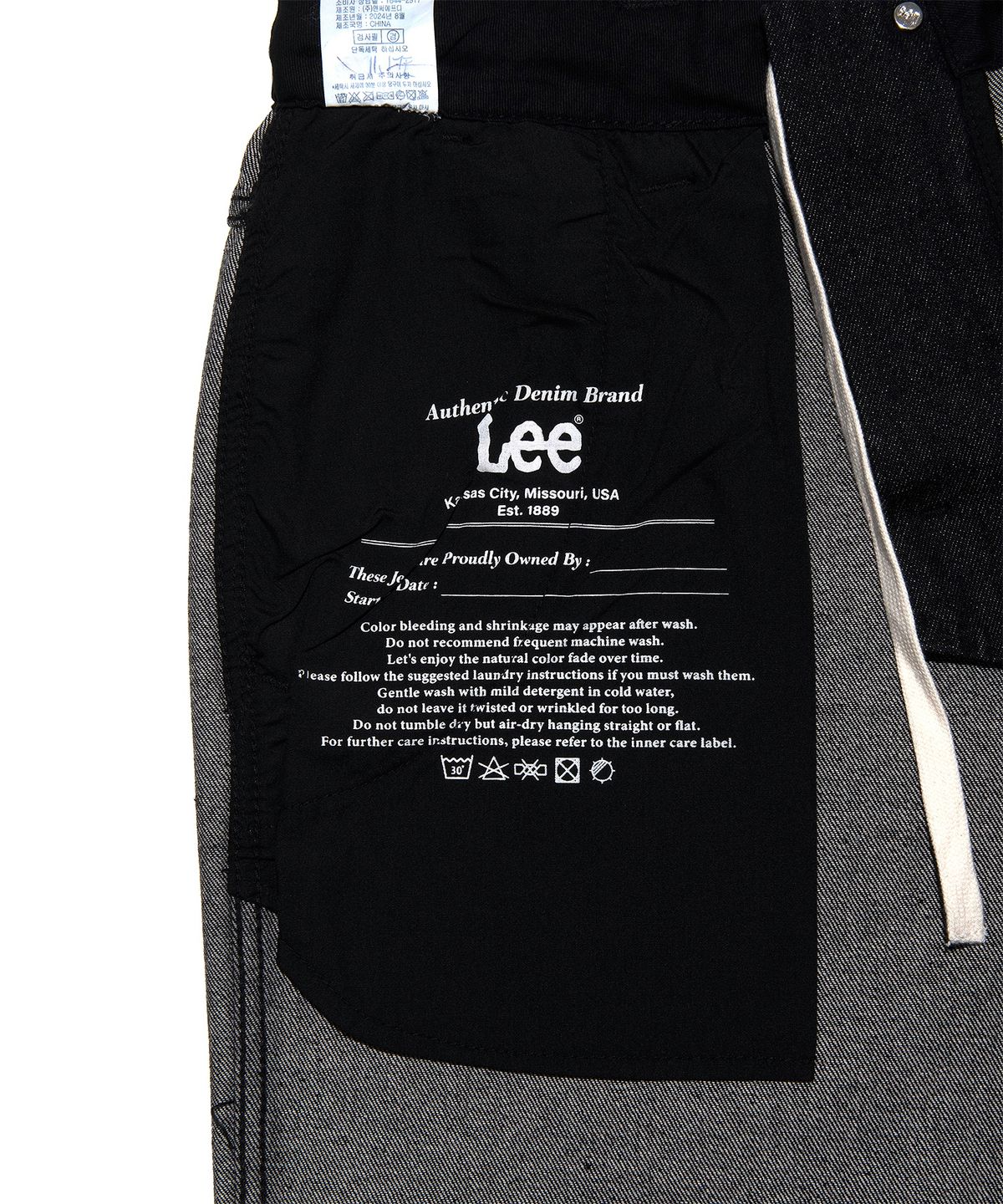 리(LEE) 이지 오피서 데님 팬츠 블랙 워싱