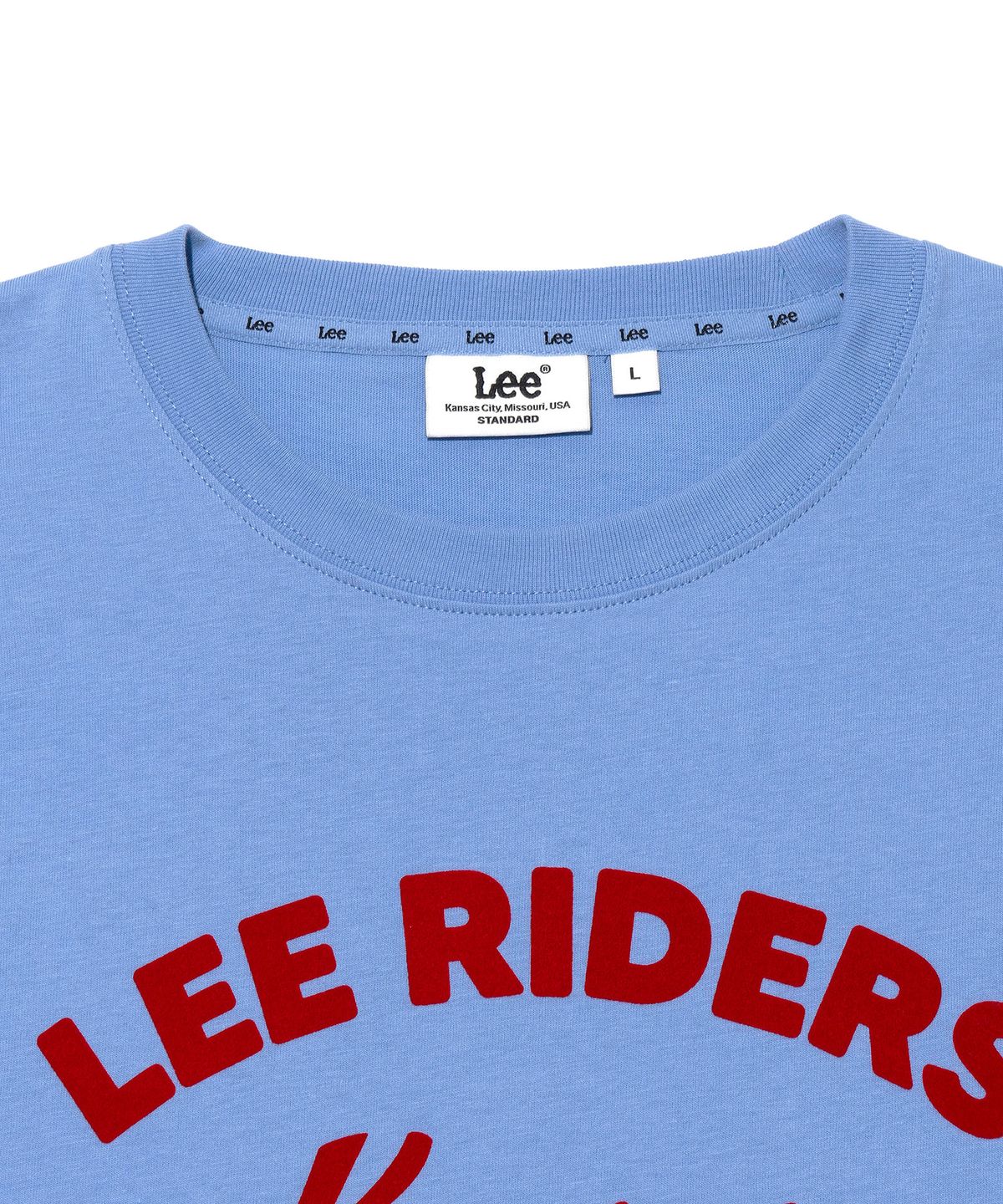 리(LEE) 리 라이더스 타이포 티셔츠 스카이블루