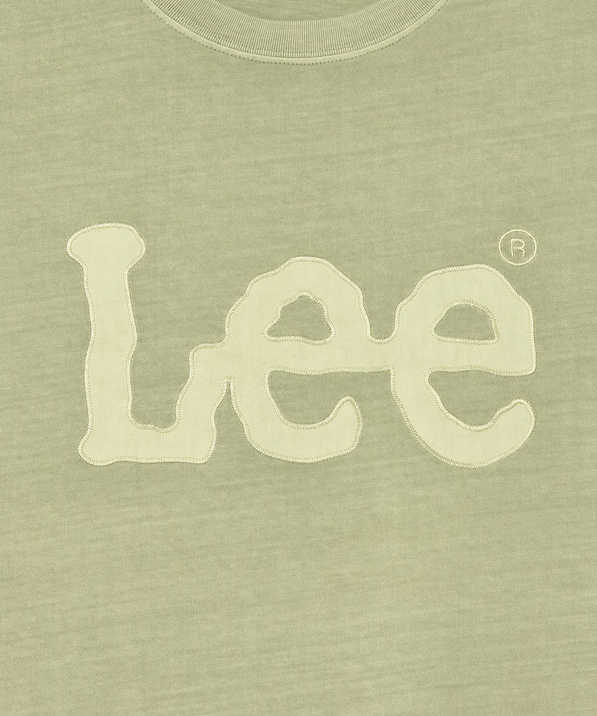 리(LEE) 빅 트위치 로고 다잉 티셔츠 피그먼트 베이지