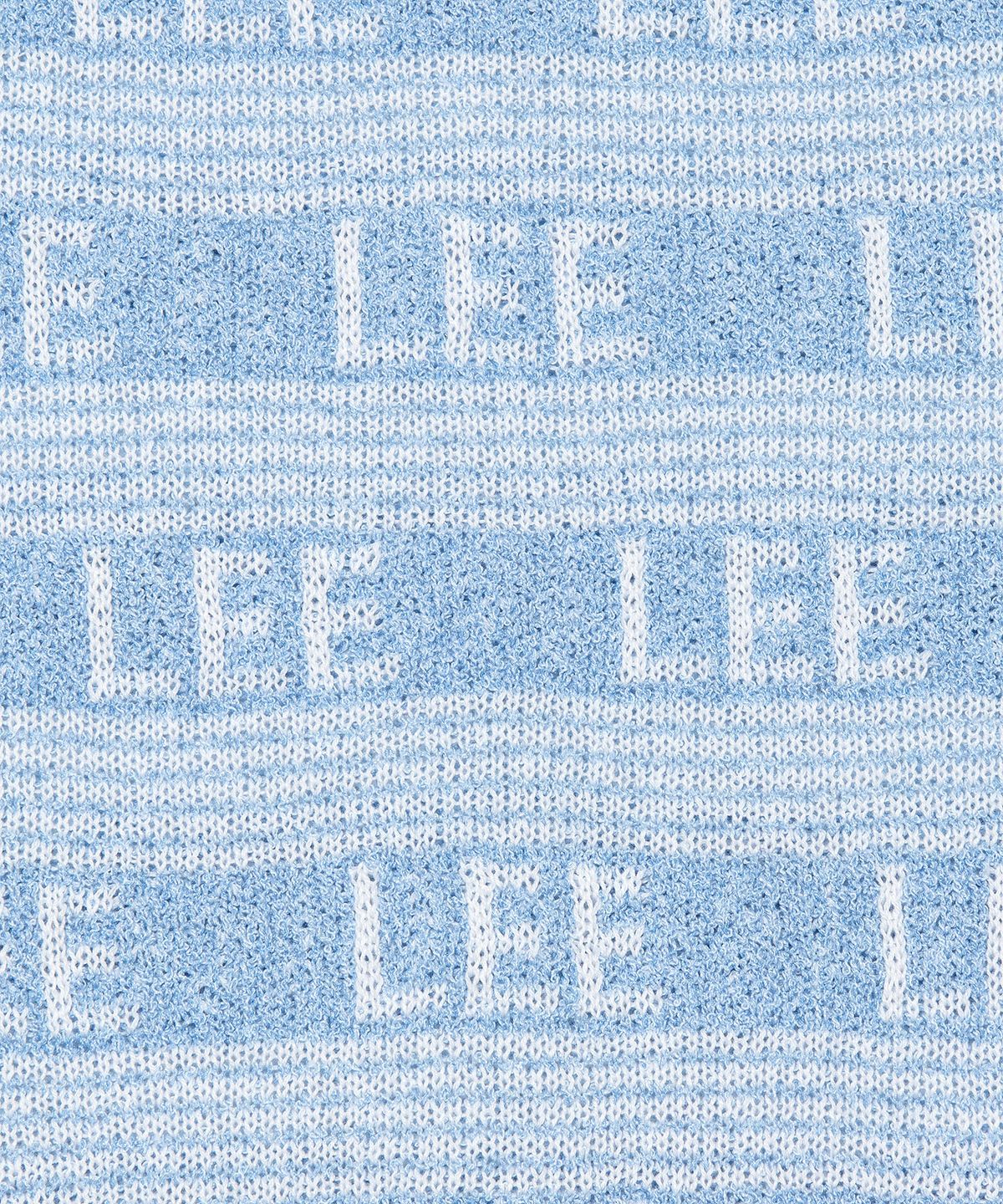 리(LEE) 우먼 자카드 스트라이프 니트 라이트블루
