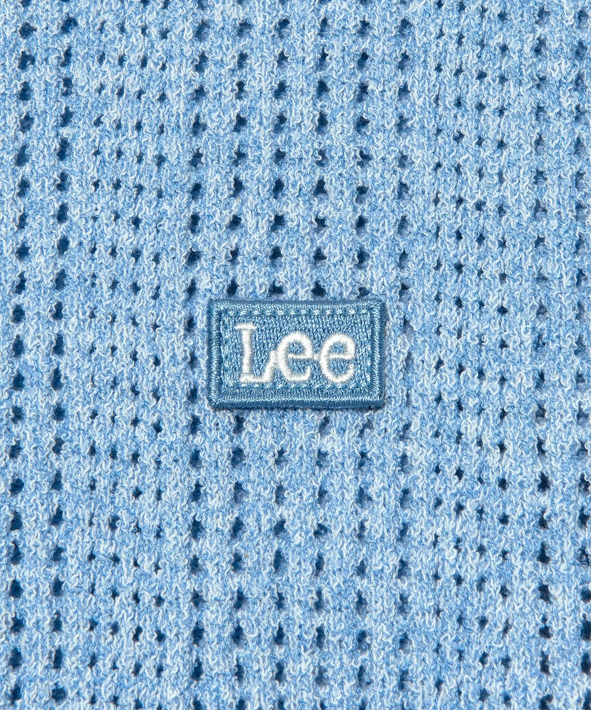 리(LEE) 스카시 카라 반팔 가디건 라이트블루