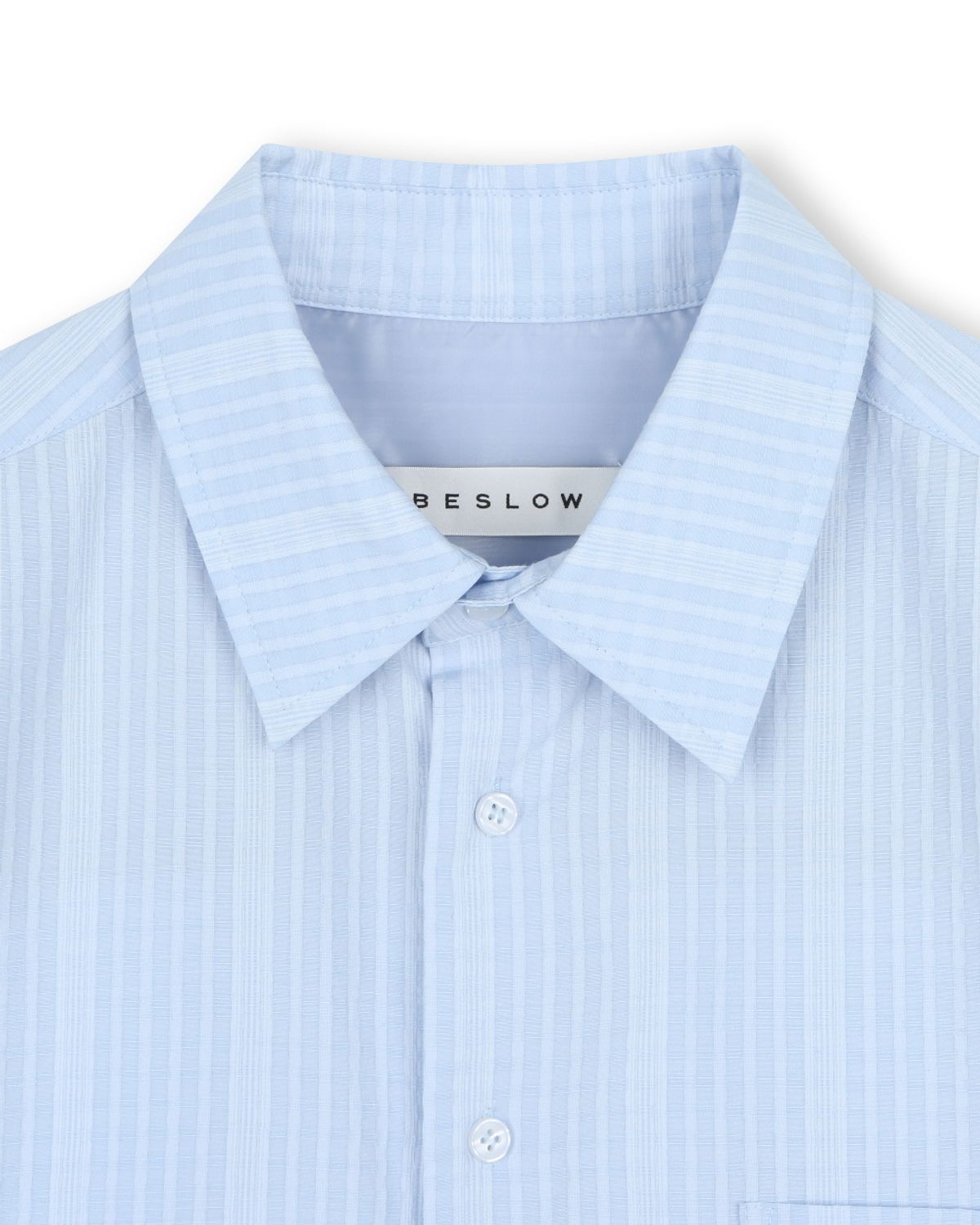 비슬로우(BESLOW) RELAXED CHECK SHIRT SKY