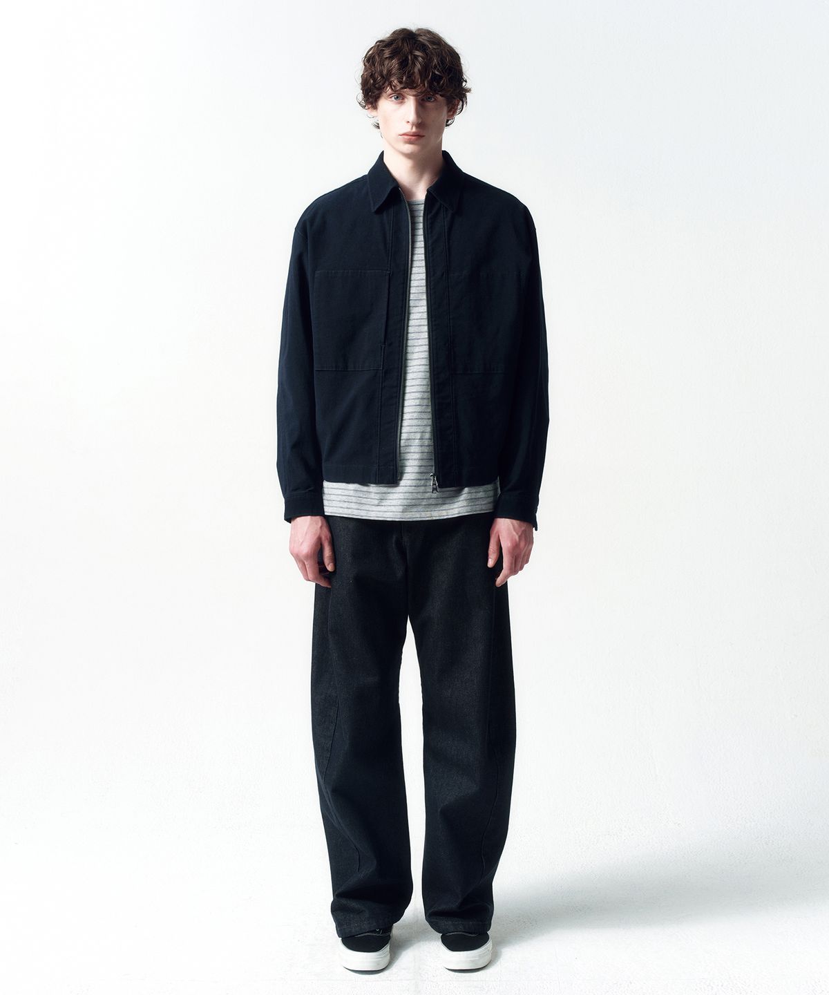 인사일런스(INSILENCE) 워시드 히든 포켓 자켓 DARK NAVY