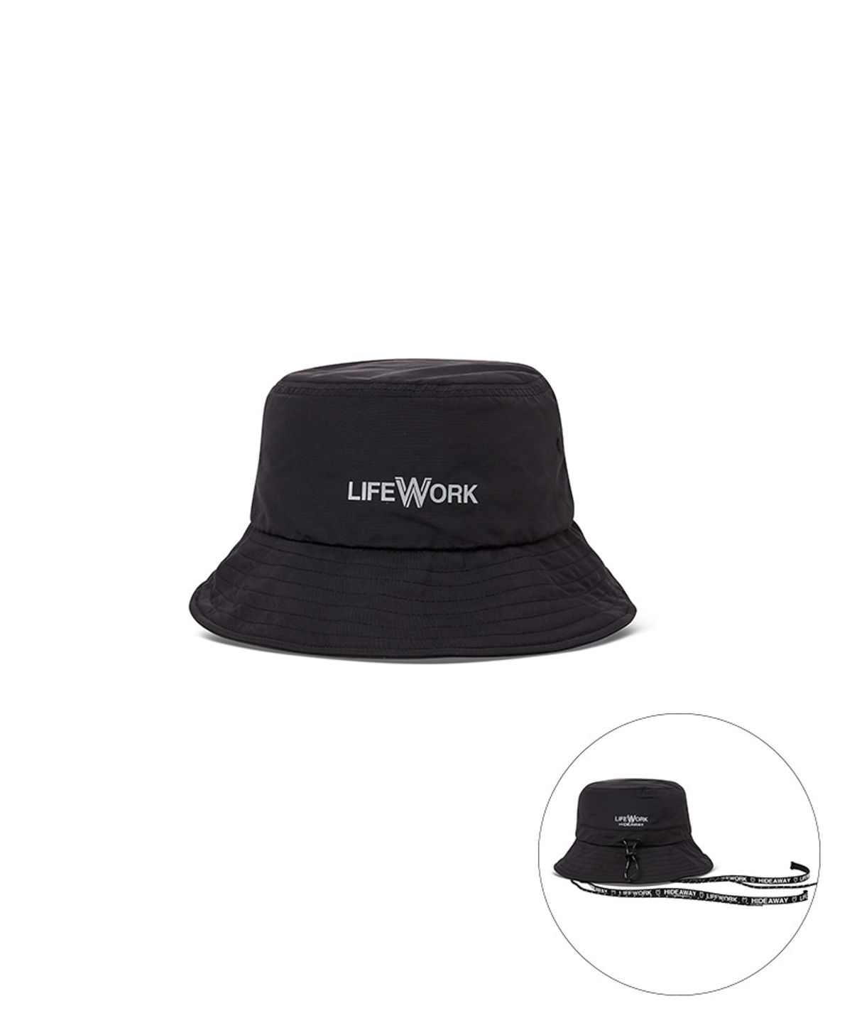 라이프워크(LIFEWORK) 3M 로고 멀티 스트링 버킷햇