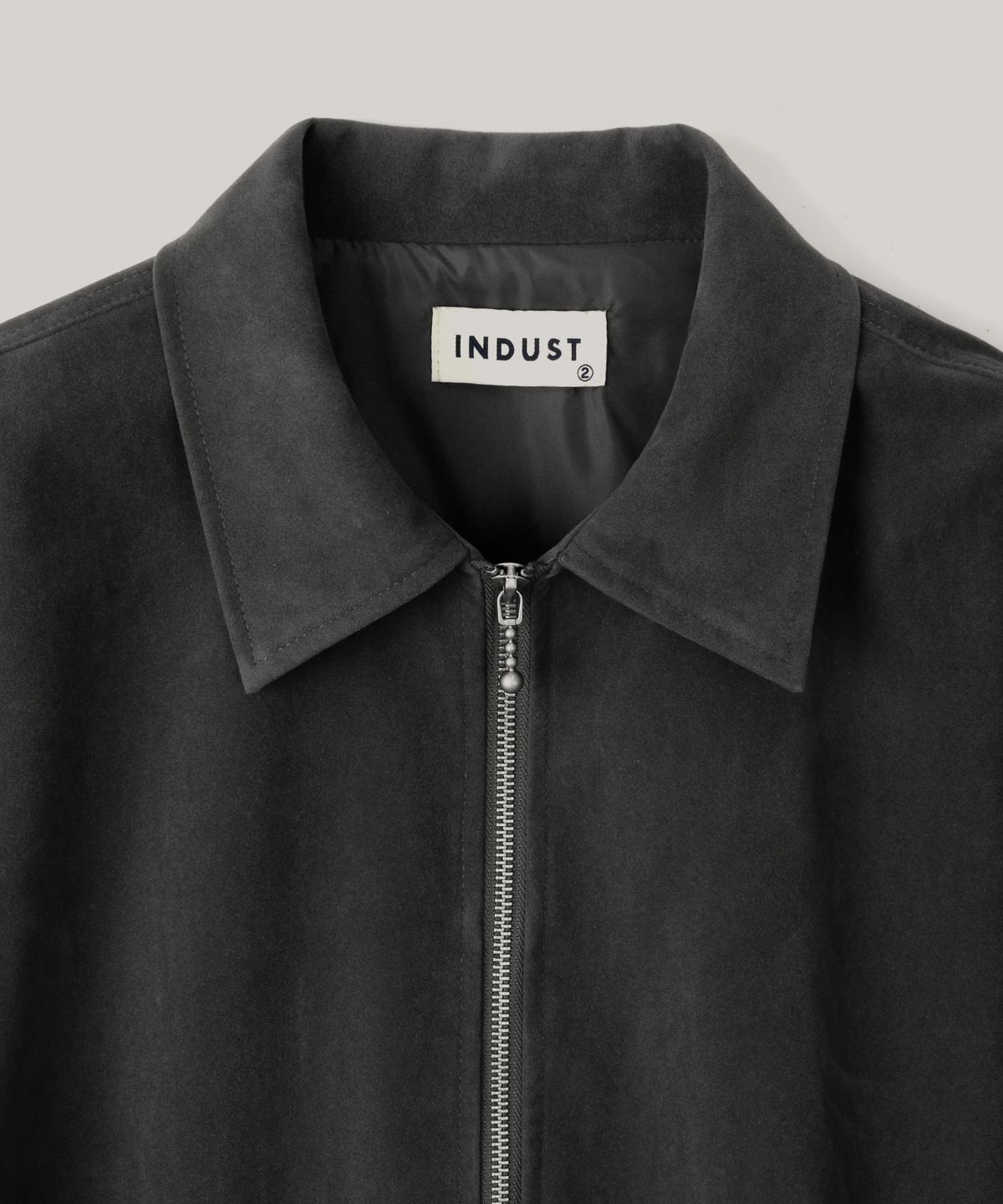 인더스트(INDUST) 스웨이드 블루종 자켓_블랙