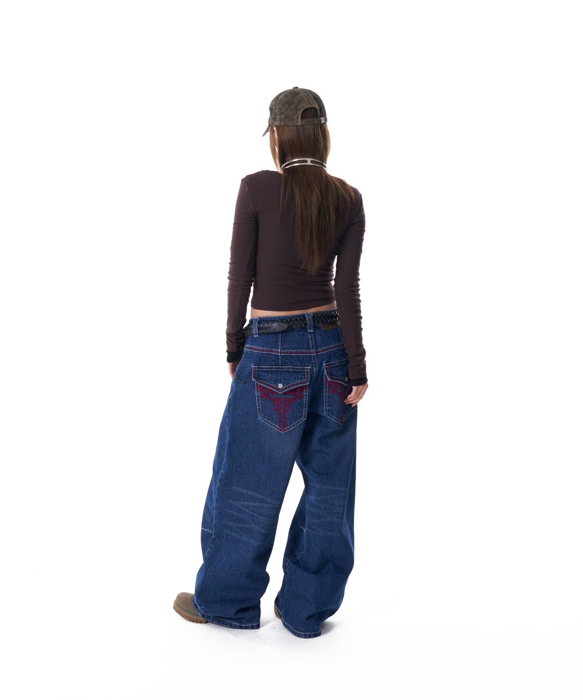 아캄(AAKAM) CROS2 Washed Denim Pants (Blue)