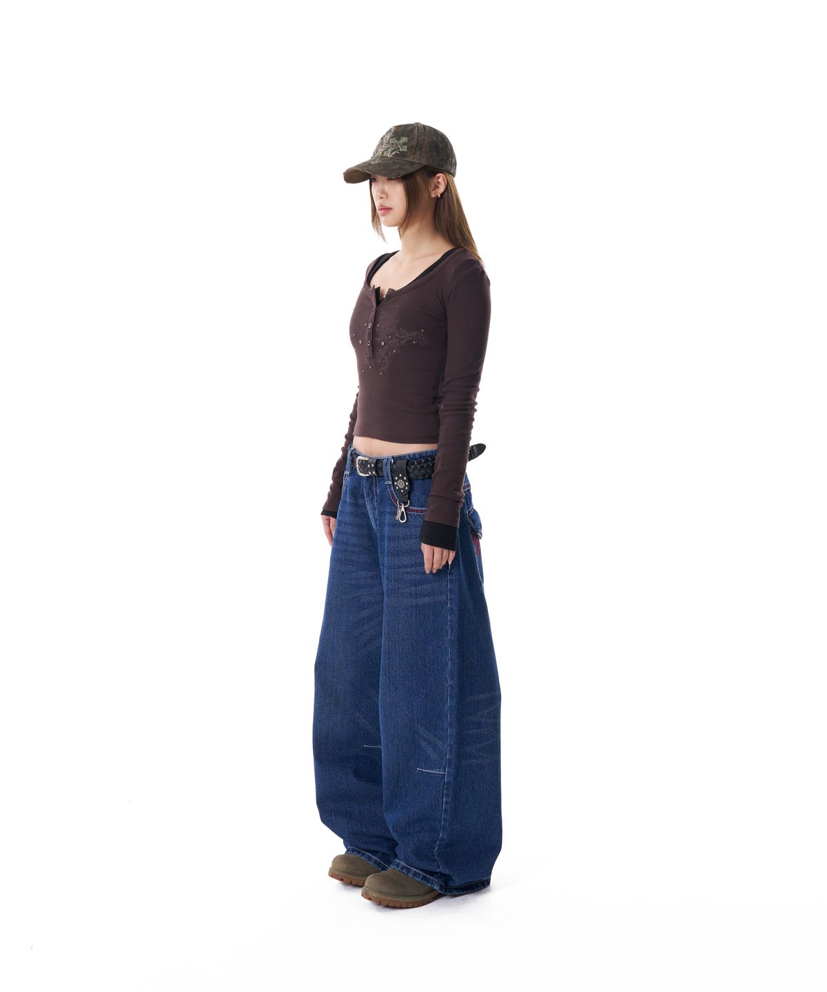아캄(AAKAM) CROS2 Washed Denim Pants (Blue)