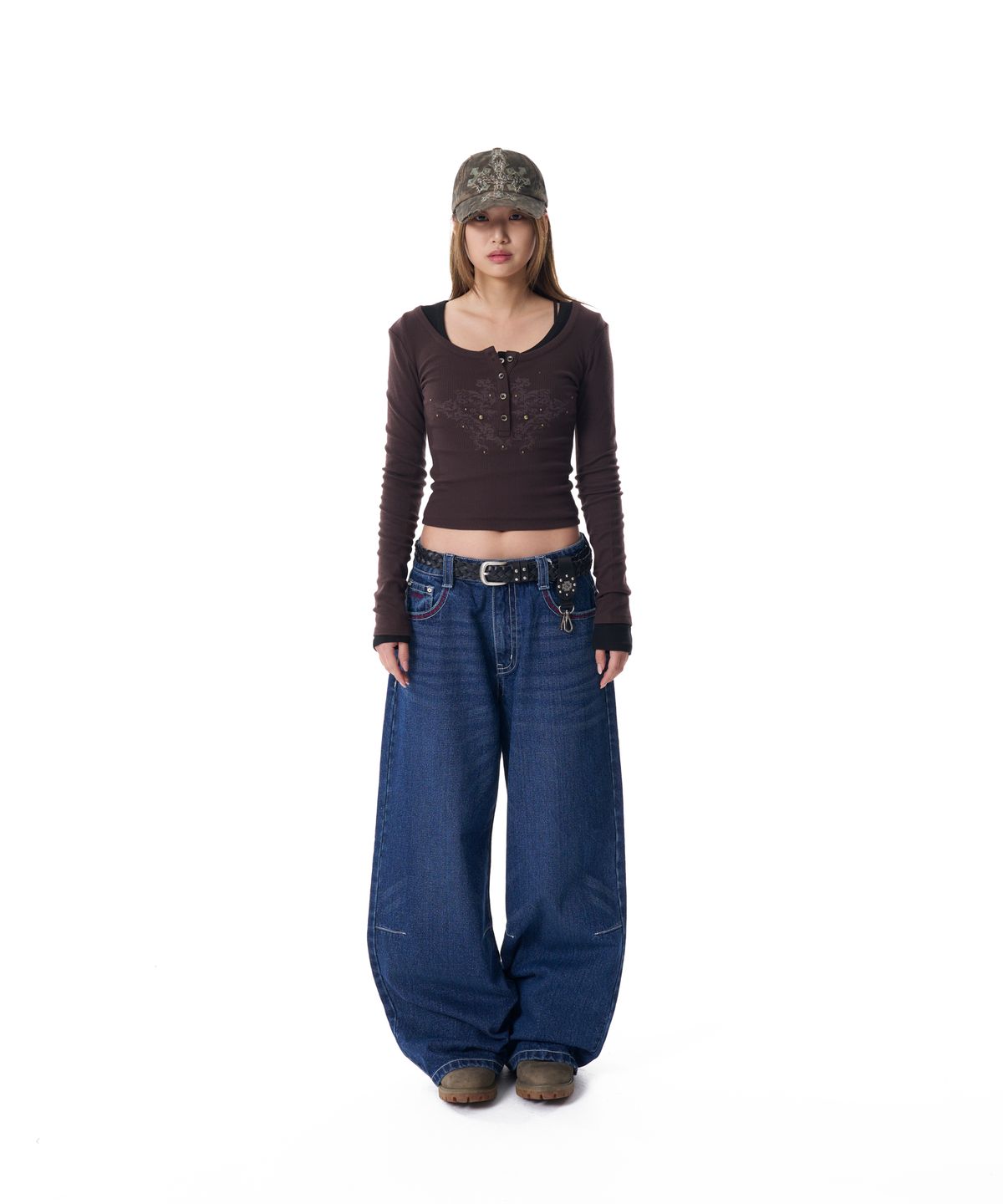 아캄(AAKAM) CROS2 Washed Denim Pants (Blue)