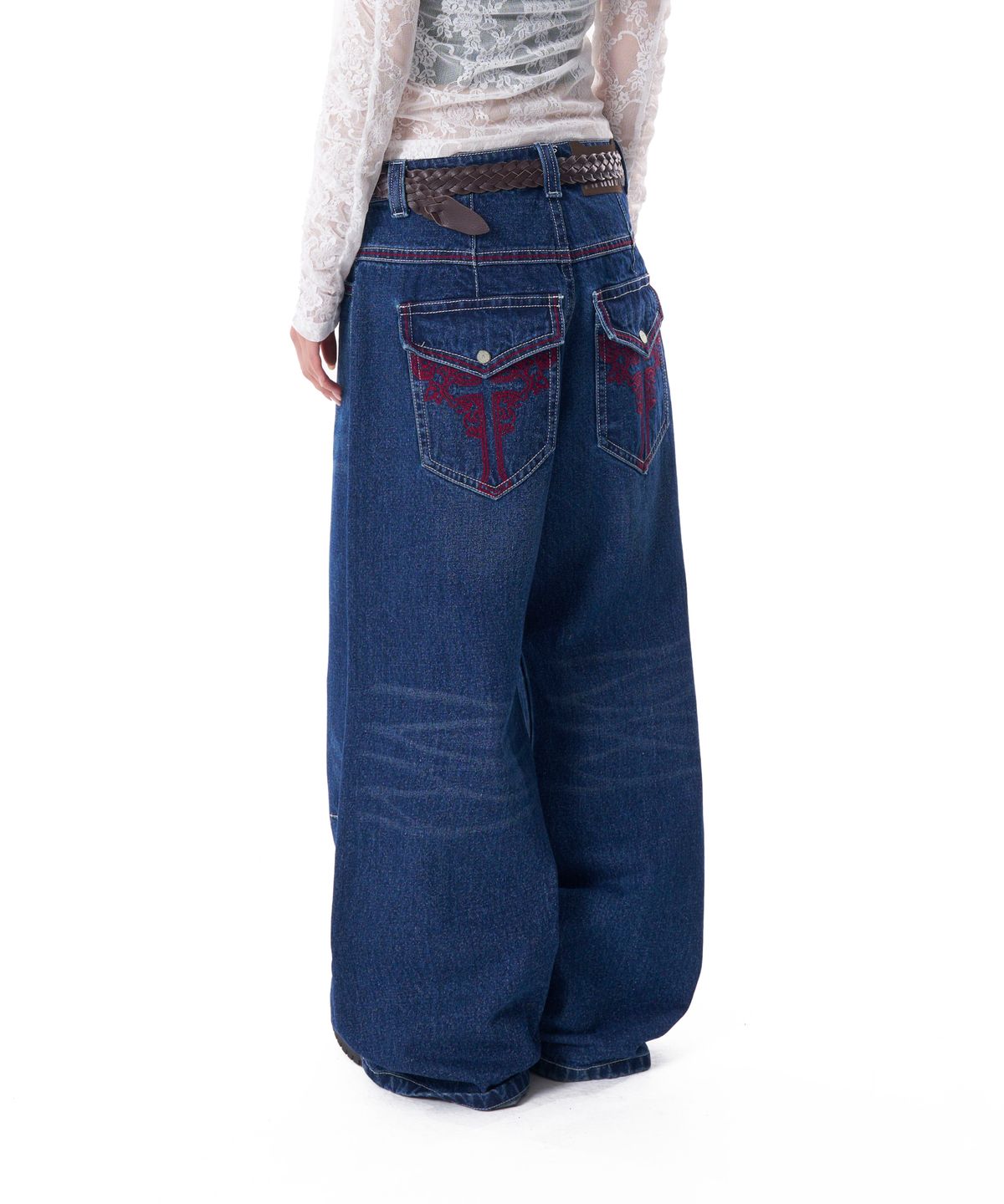 아캄(AAKAM) CROS2 Washed Denim Pants (Blue)